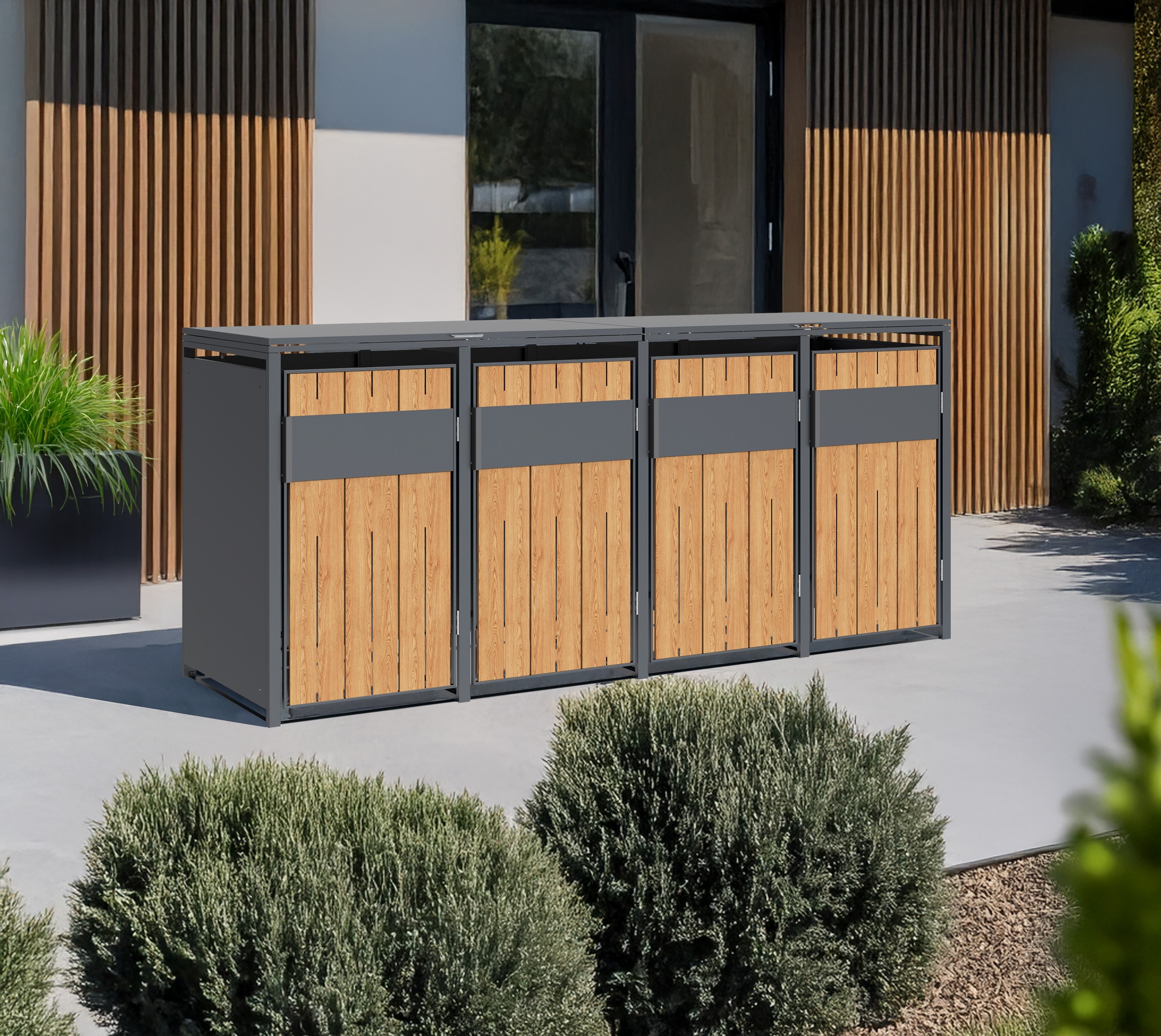 WESTMANN Mülltonnenbox »Varius 4« BxTxH: 265x80x116 cm, für 4x240 L Mülltonnen
