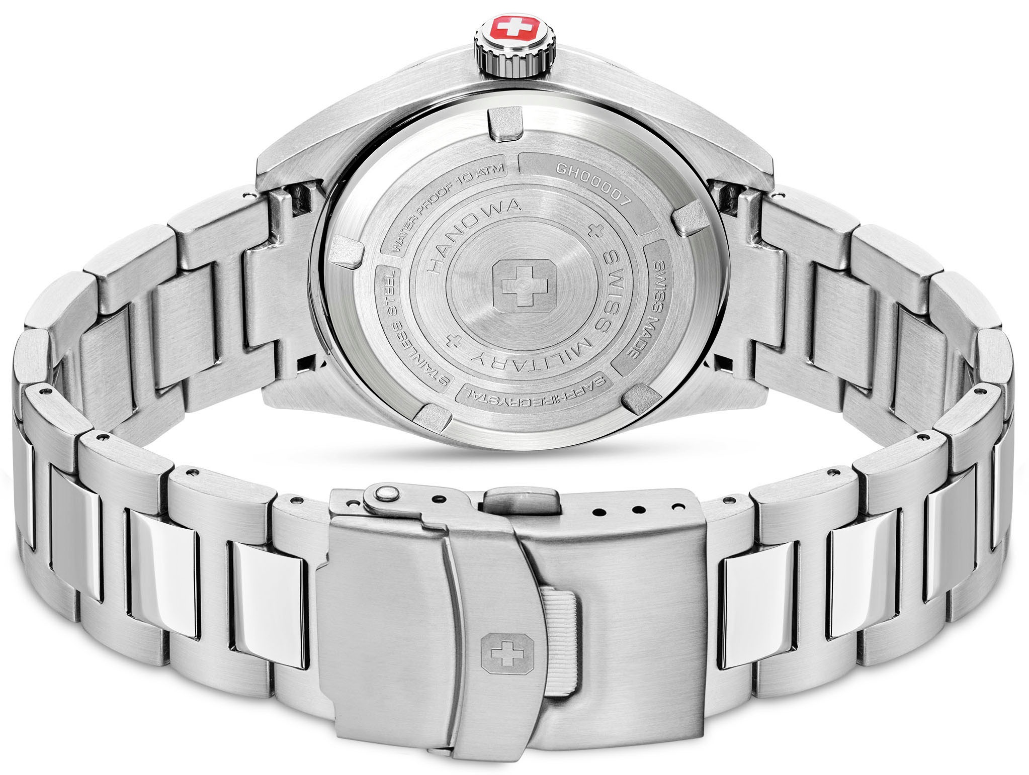 Swiss Military Hanowa Quarzuhr »LYNX, SMWGH0000704«, Armbanduhr, Herrenuhr, Datum, Saphirglas, Swiss Made