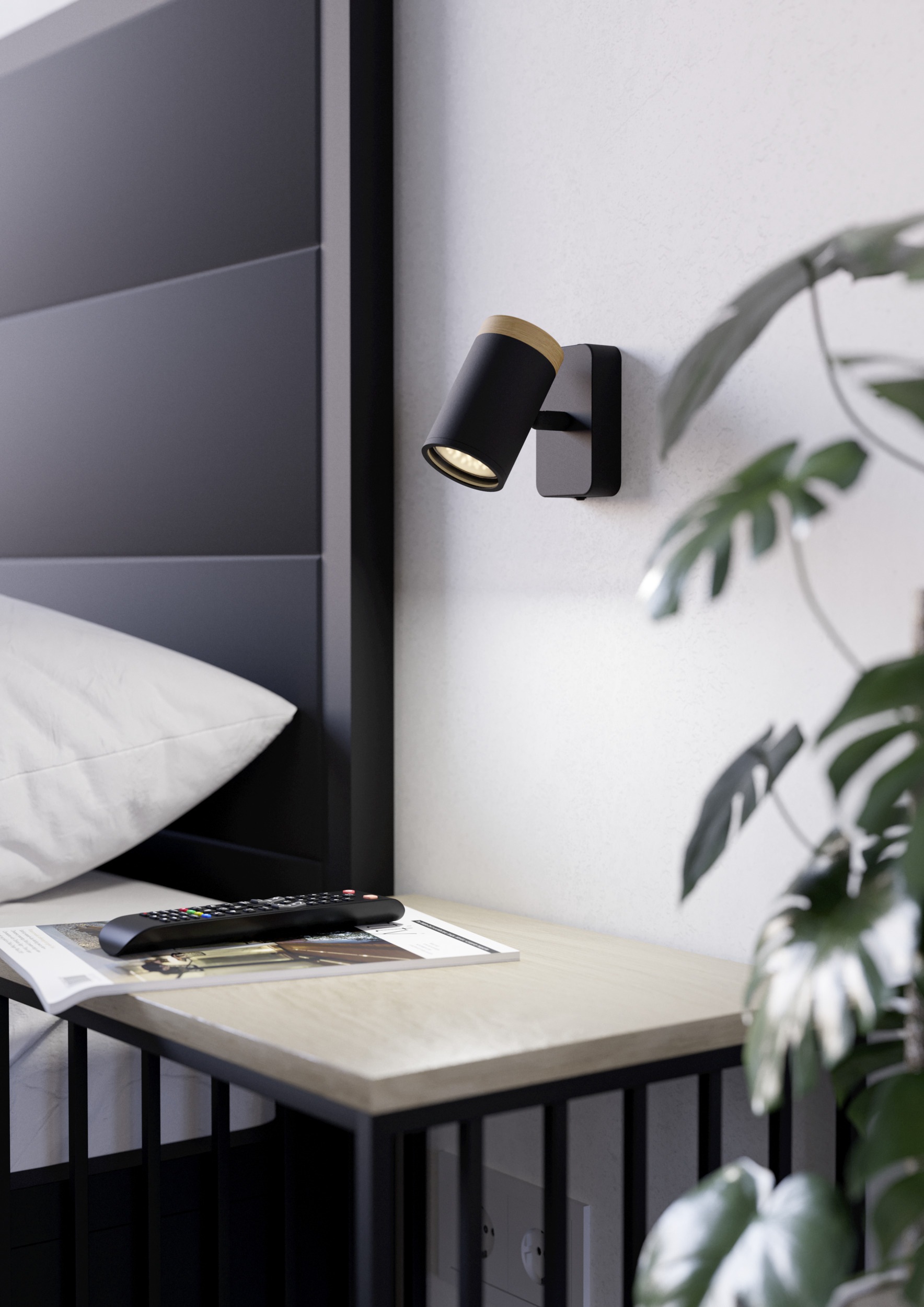 EGLO Deckenspot »CONSUMA Spotlampe - Stahl, Holz - GU10 - 1X3W - IP44« GU10 günstig online kaufen