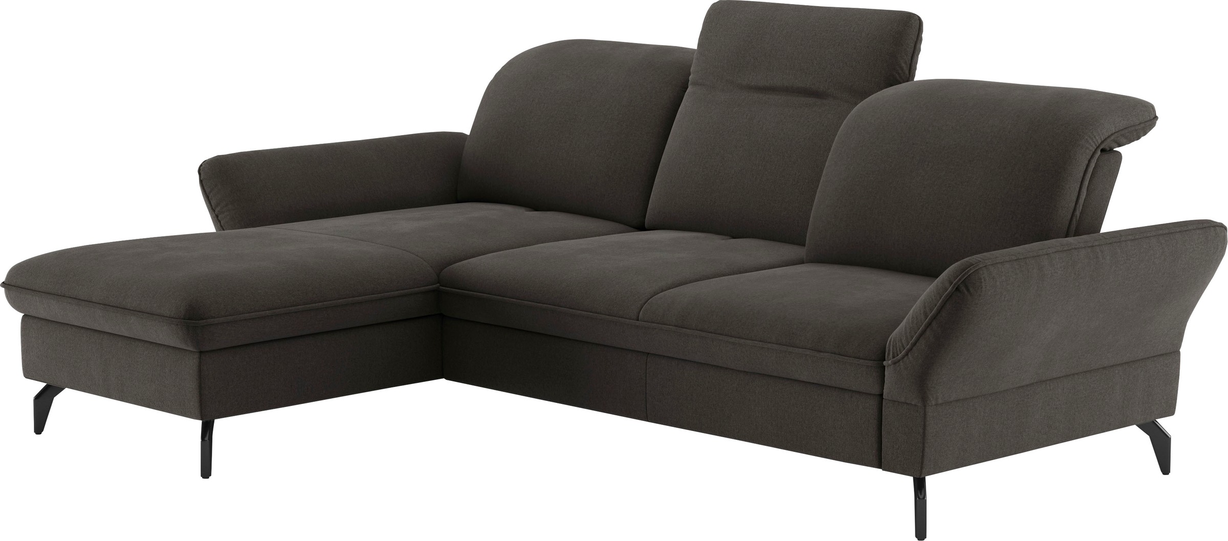 sit&more Ecksofa »Leandro L-Form«, Wahlweise mit Bett-, Kopfteil - und Armlehnfunktion, sowie Bettkasten
