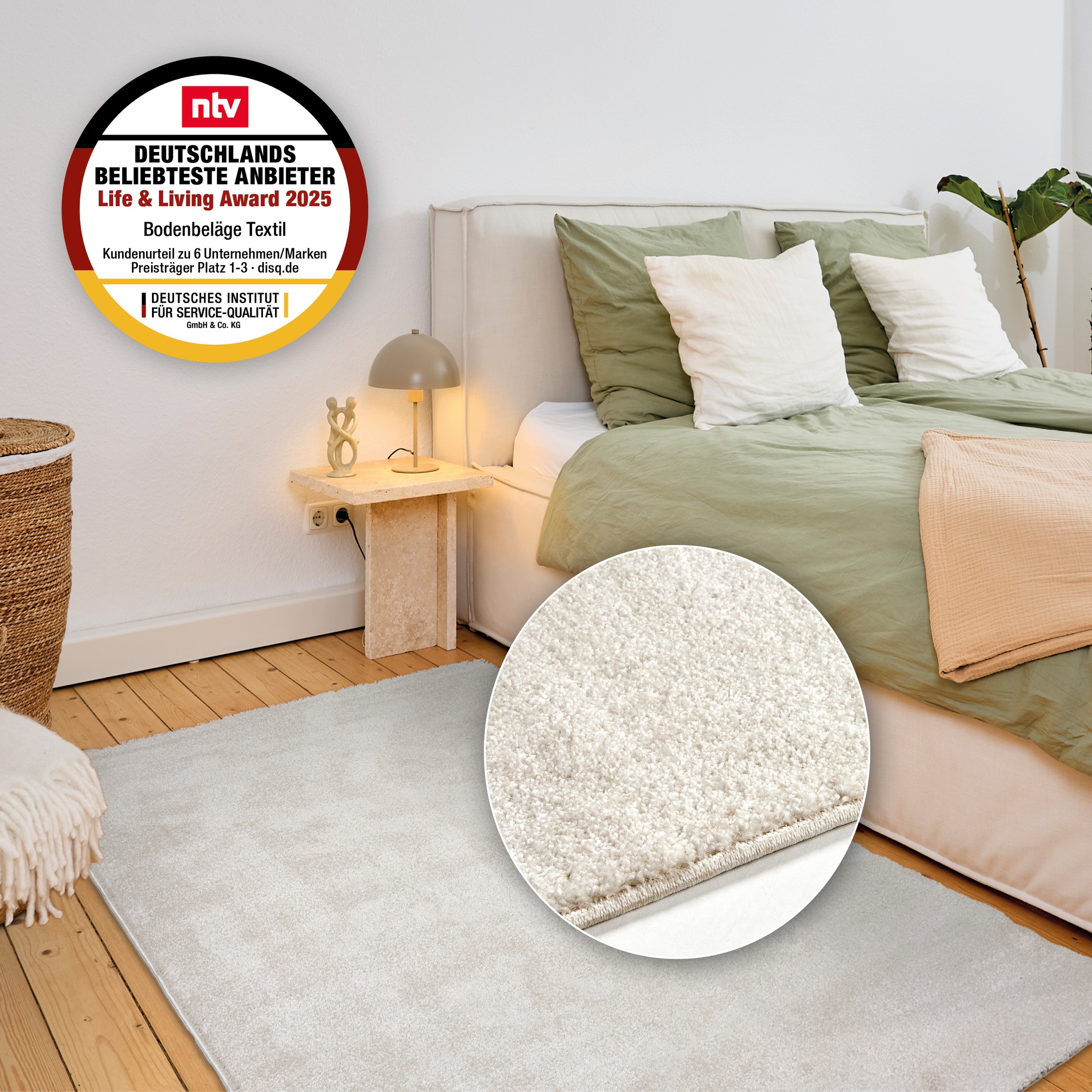 ASTRA Teppich »Sam 250«, rechteckig, 8 mm Höhe, weicher Kurzflor, Wohnzimmer, Schlafzimmer
