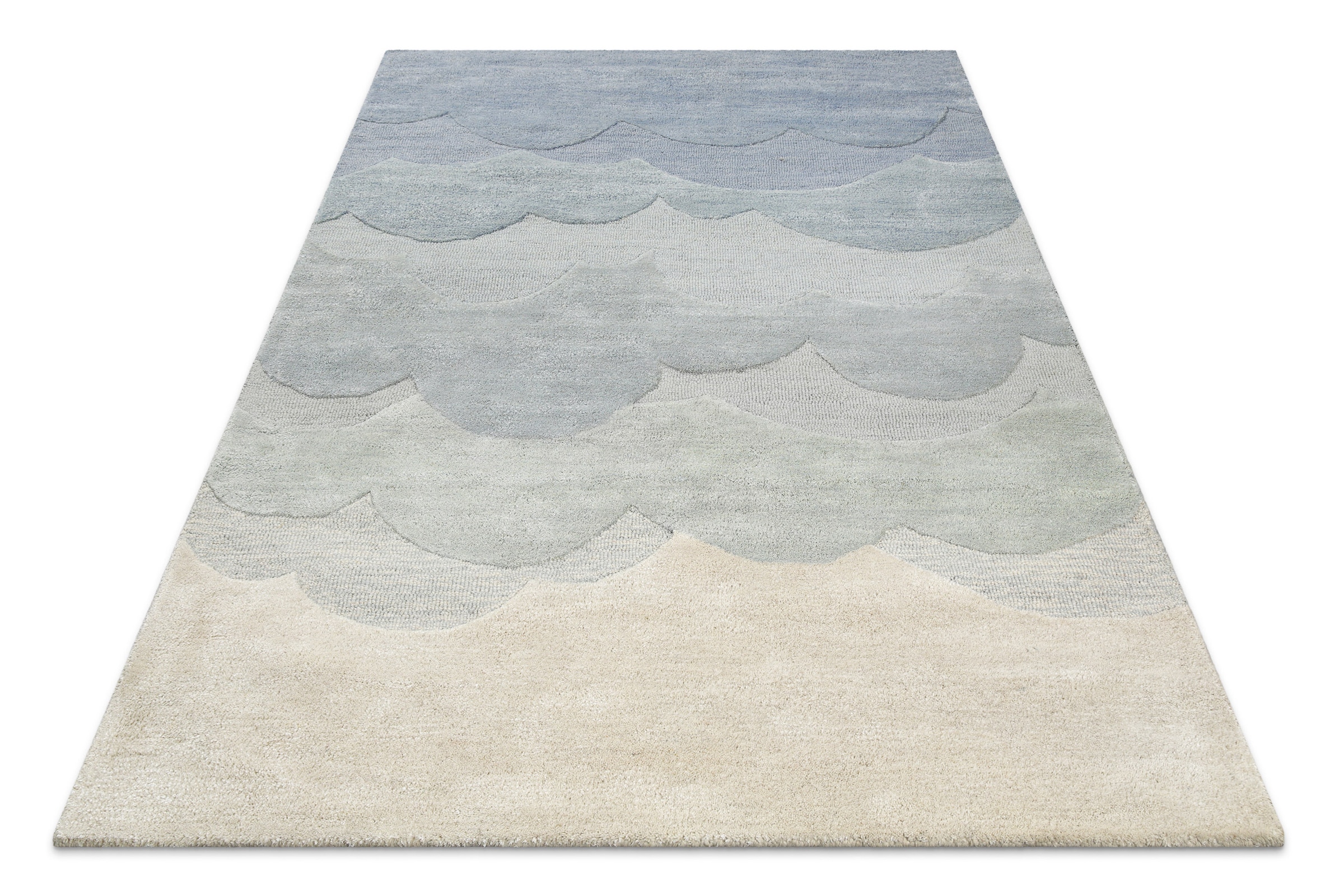SMART KIDS Kinderteppich »Mika«, rechteckig, 1,2 mm Höhe, aus Naturfasern, dezentes Wolken-Motiv, pastellfarben, Kinderzimmer