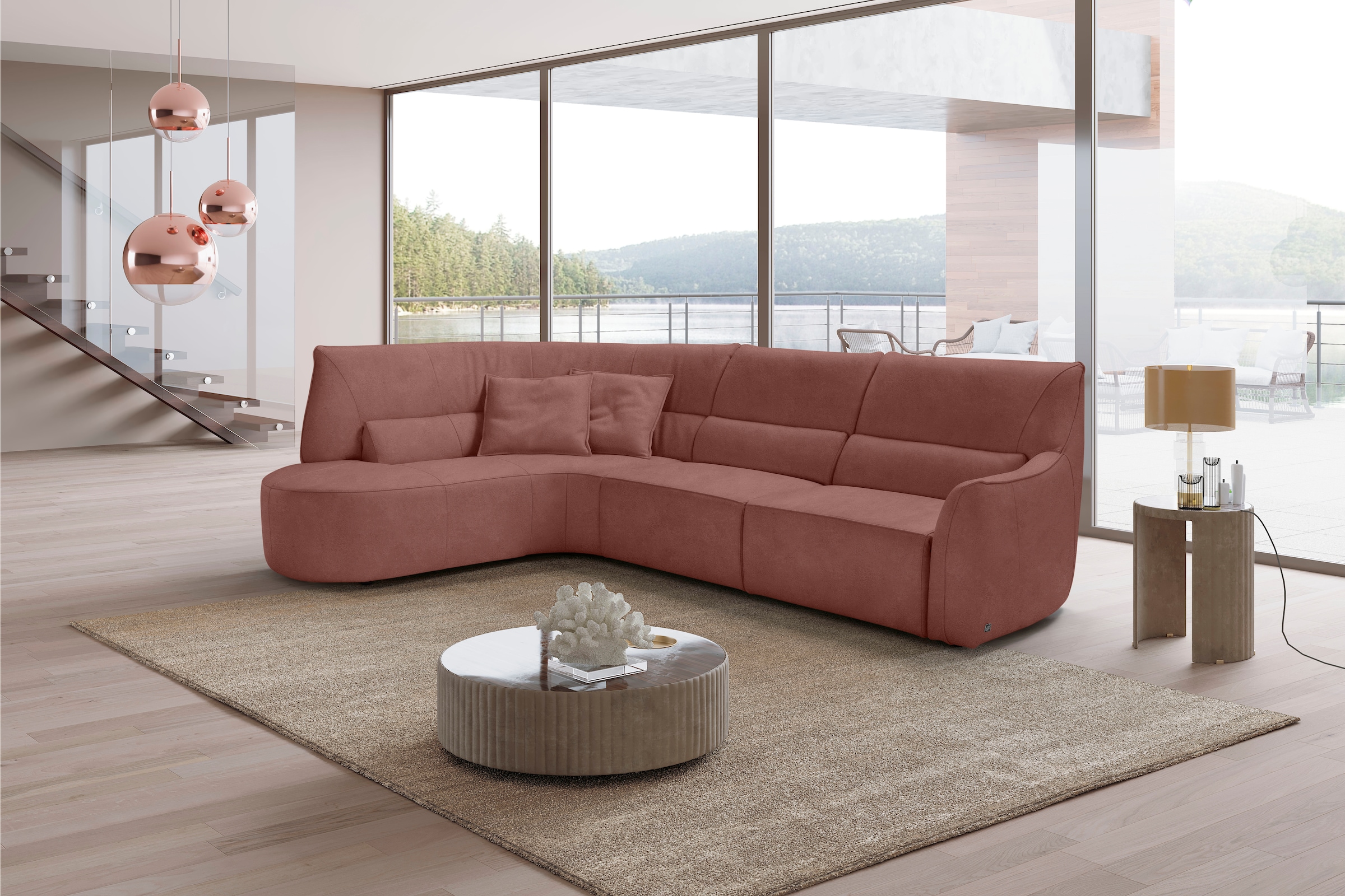 Egoitaliano Ecksofa »Puffy, extravagant & edel, Retro Designsofa, hoher Sit günstig online kaufen