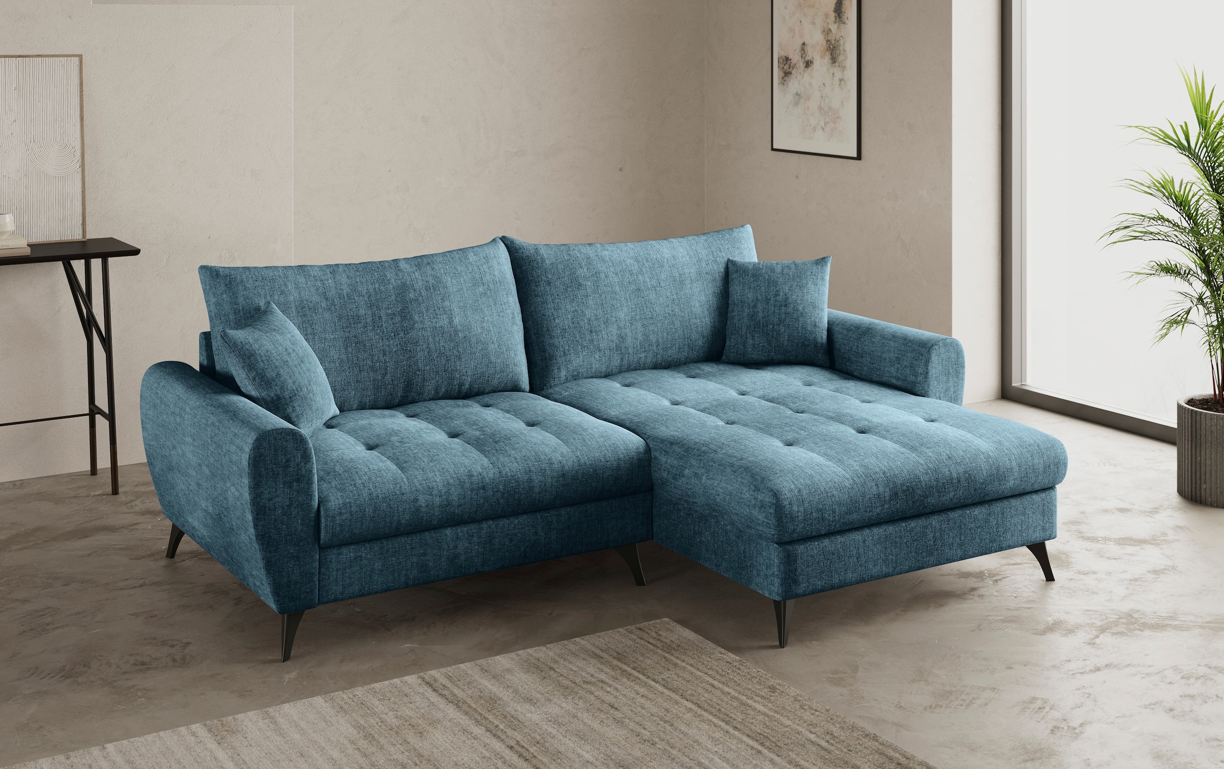 Mr. Couch Ecksofa »Blackburn II L-Form«, Wahlweise mit Kaltschaumpolsterung bis 140 kg belastbar