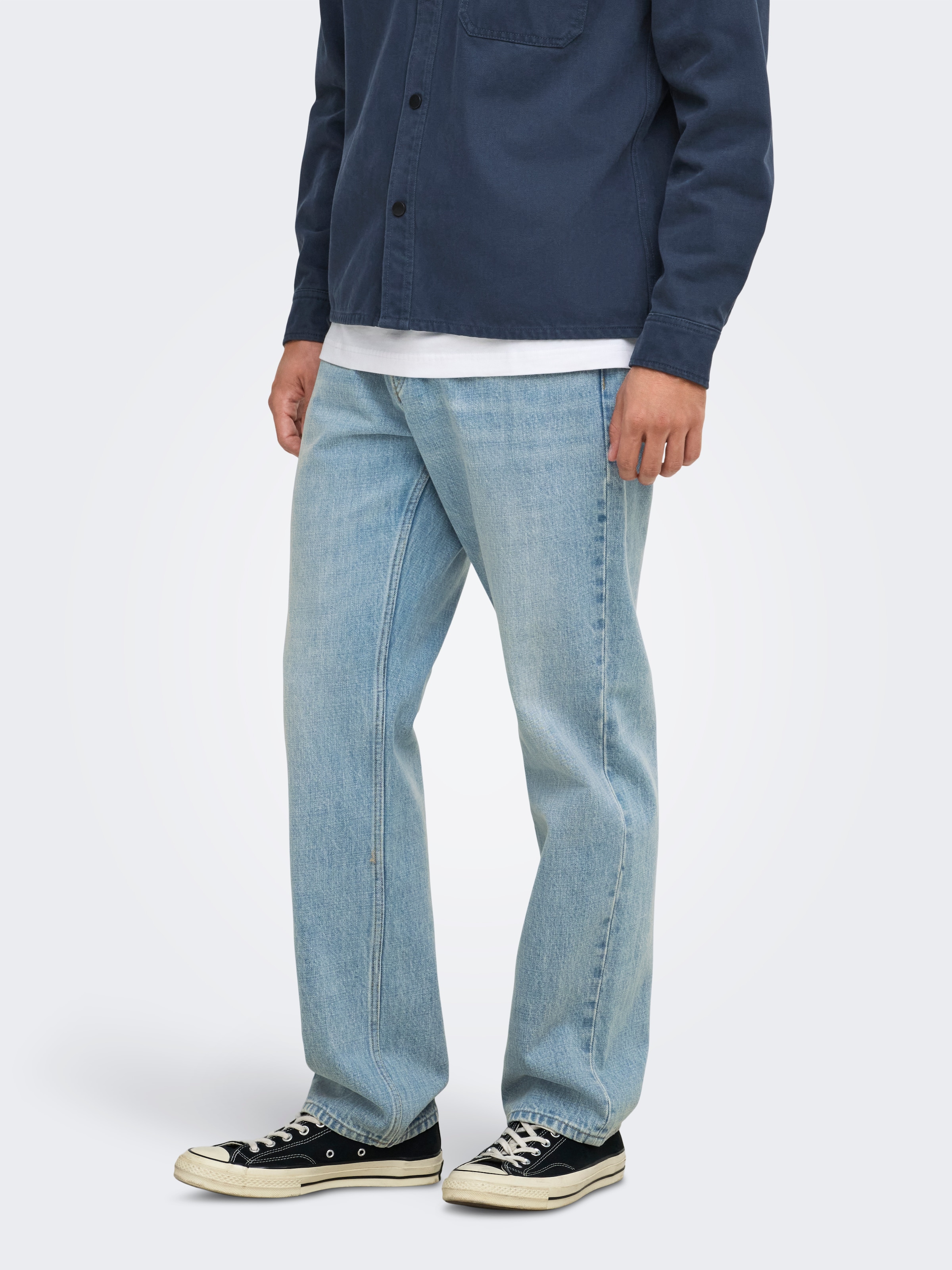 ONLY & SONS Straight-Jeans »ONSEDGE STRAIGHT DNM« Baumwolle, straight fit