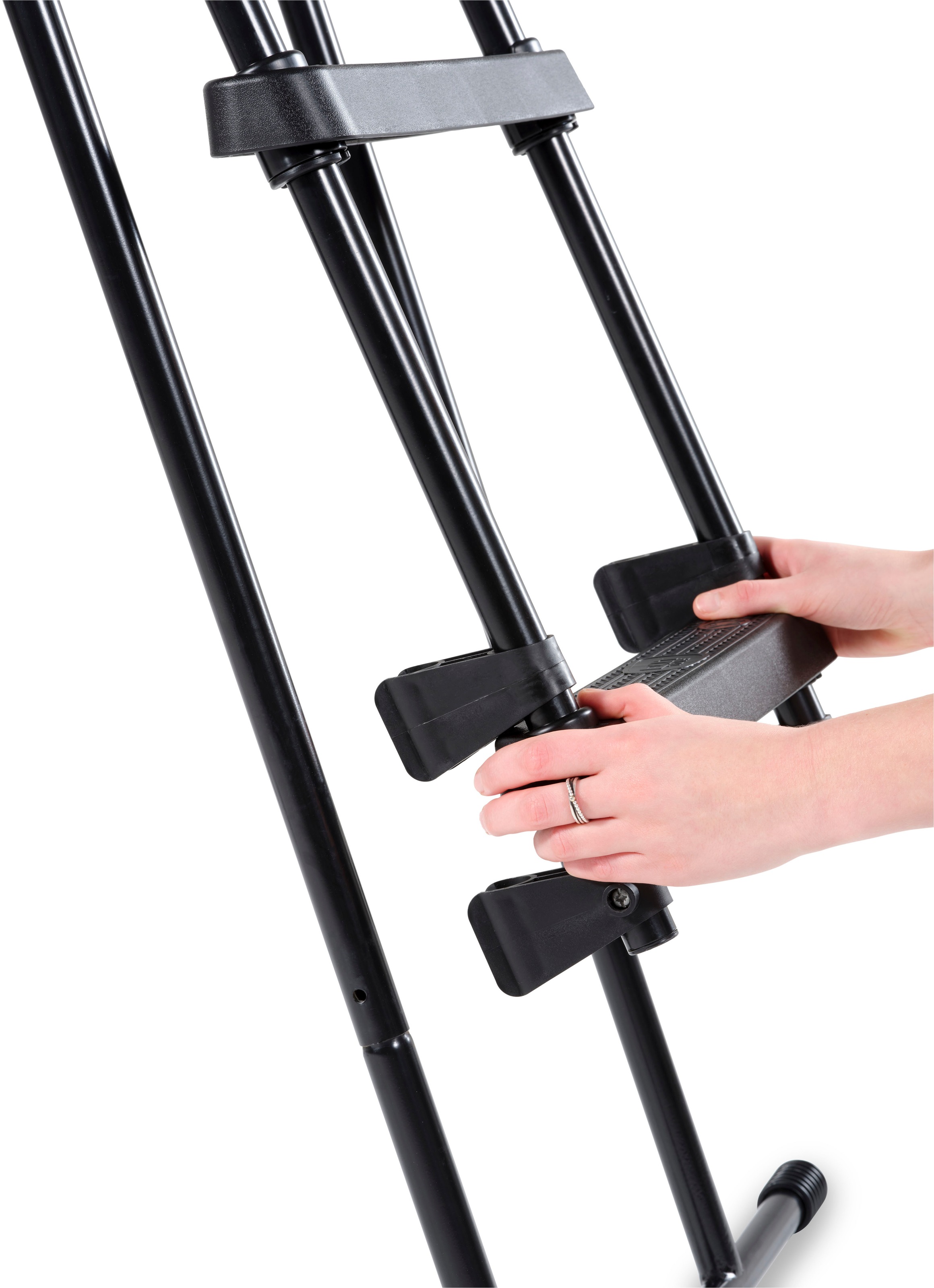 EXIT Poolleiter »für Rahmenhöhen 108-122 cm, schwarz«, mit Anti-Rutsch-Sprossen