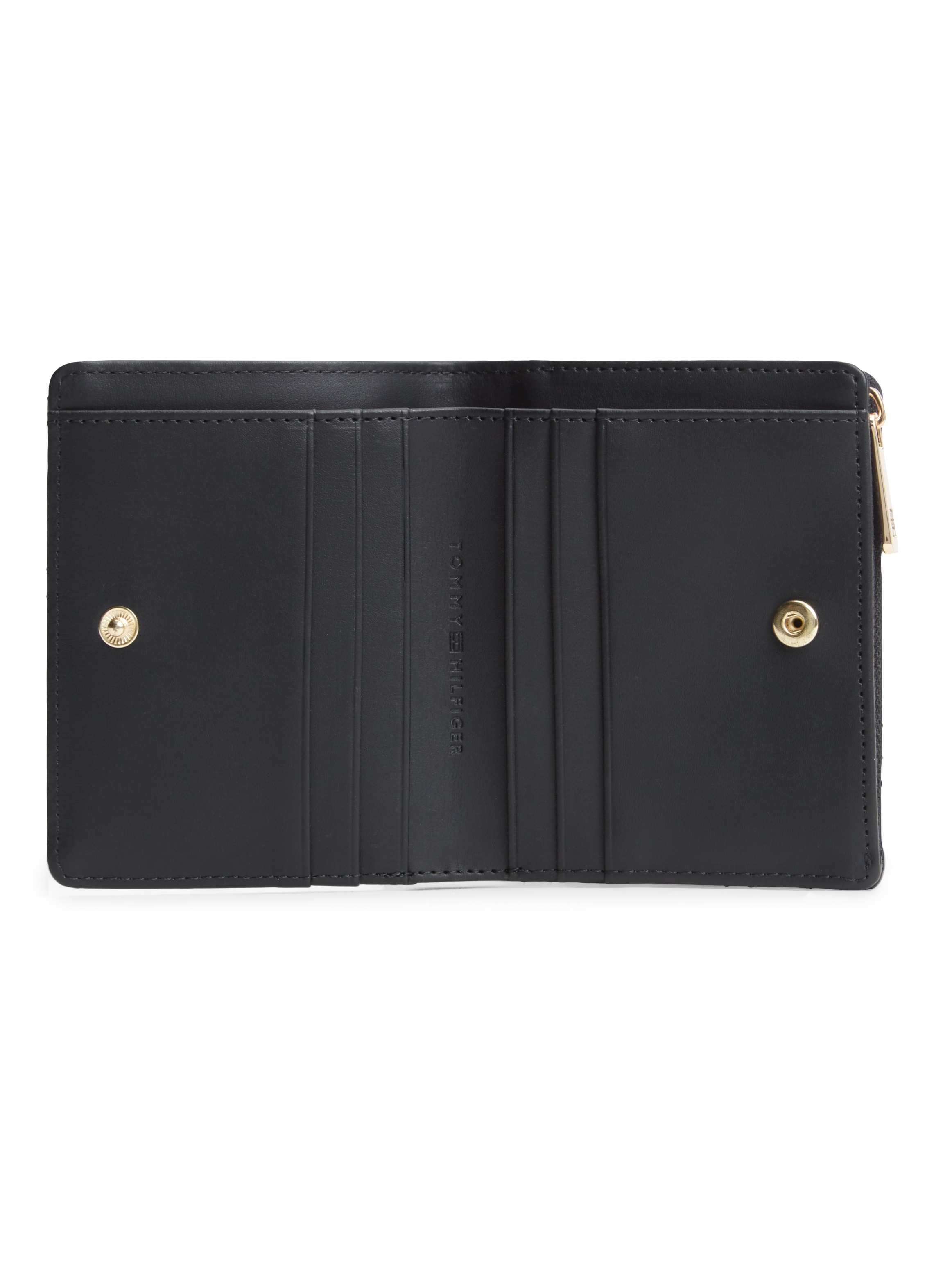 Tommy Hilfiger Geldbörse »TH FEMININE BIFOLD« Damen Geldbeutel, Portemonnaie mit goldfarbenem TH-Logoelement