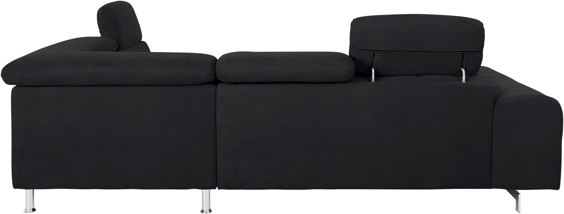 COTTA Ecksofa »Chef L-Form« mit Kopfteilverstellung, edle Metallkufen, wahlweise mit Bettfunktion