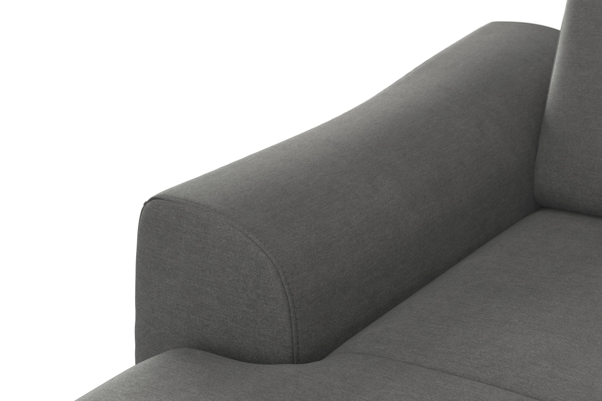 sit&more Ecksofa »Dundee L-Form«, mit Federkern und Massivholzfüßen, wahlweise mit Kopfteilverstellung