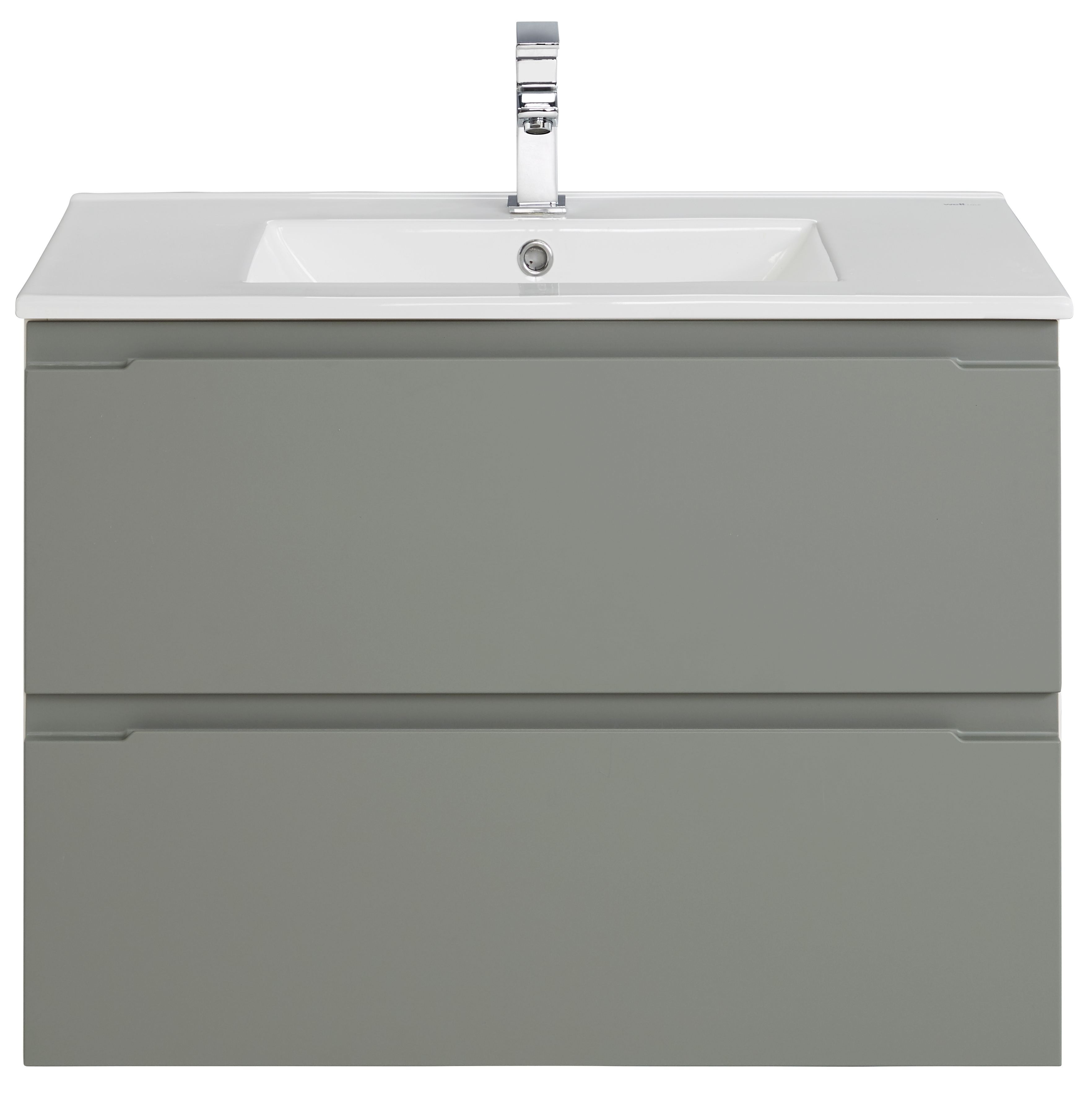 Waschtisch „Star“, Badmöbel inkl. Waschbecken, Breite 80 cm, grün + weiß