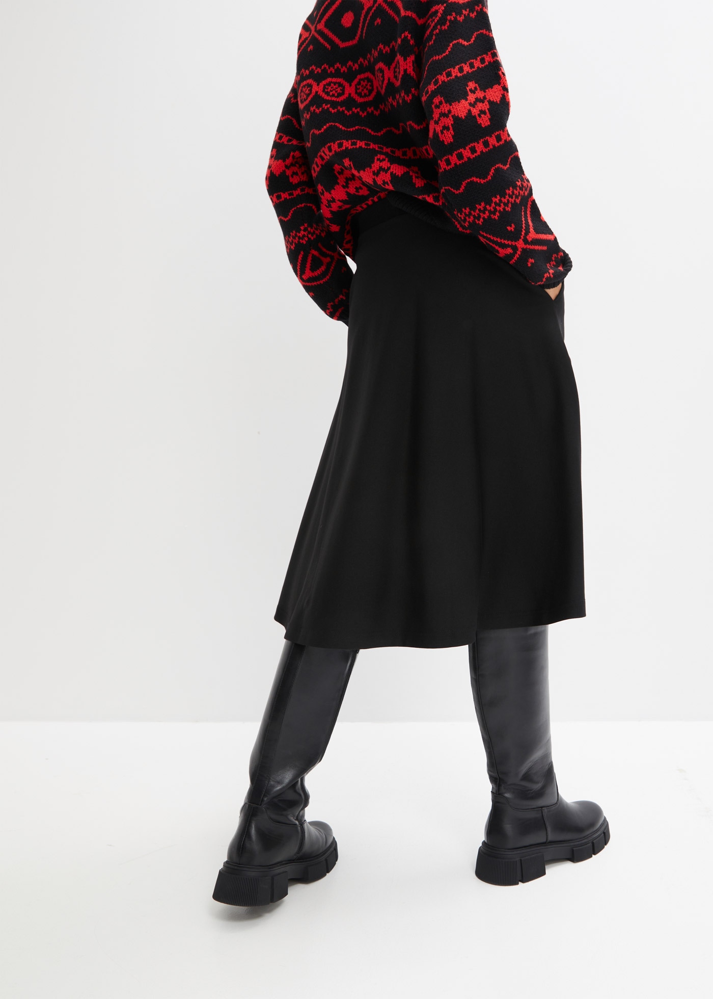 bonprix Midirock unifarben, mit Gummizug