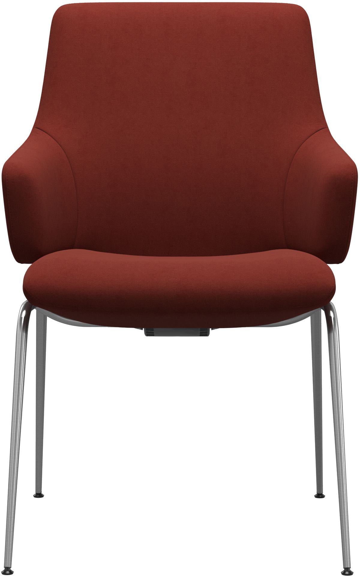 Stressless® Polsterstuhl »Laurel«, Microfaser DINAMICA, Low Back mit Armlehne, Größe L, mit Beinen aus Stahl in Chrom matt