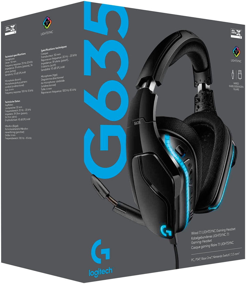 Logitech Gaming-Headset »G635«, Rauschunterdrückung