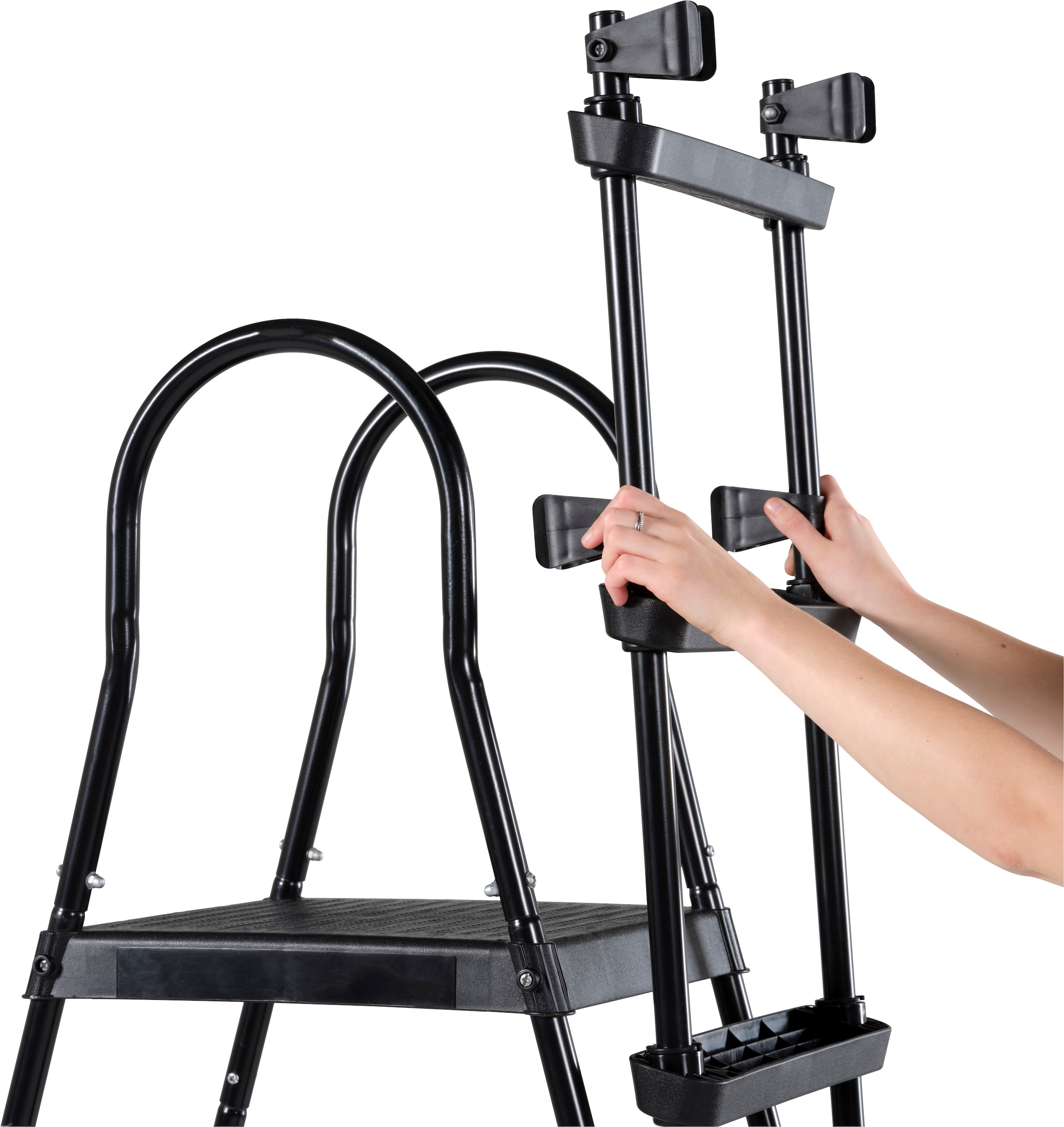 EXIT Poolleiter »für Rahmenhöhen 108-122 cm, schwarz«, mit Anti-Rutsch-Sprossen