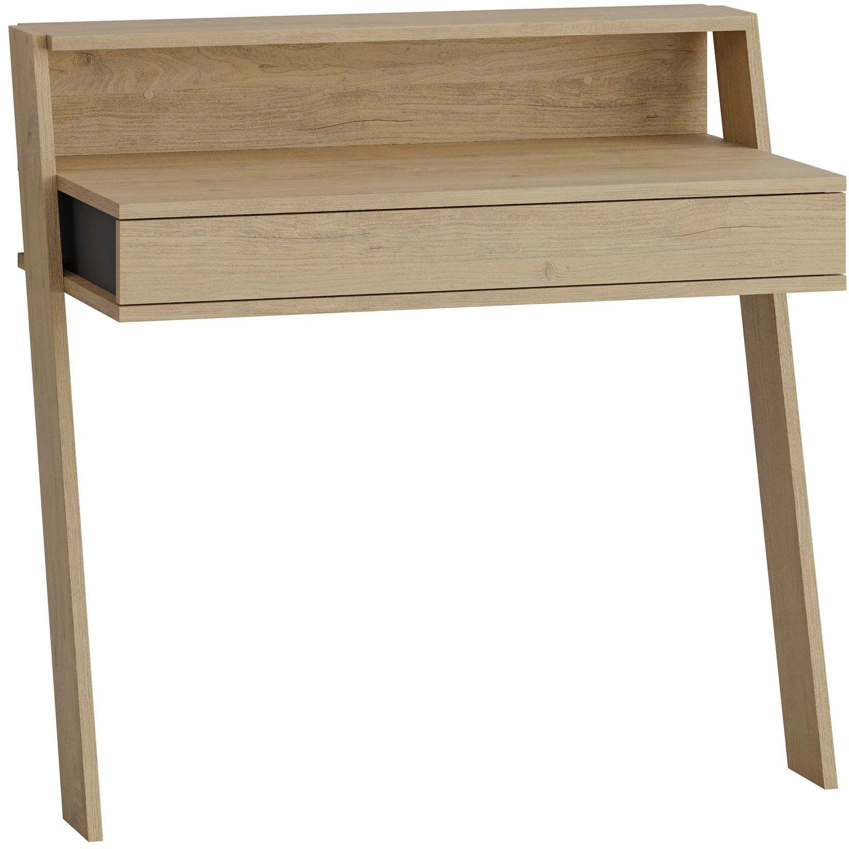 DECORTIE Schreibtisch »COWORK SCHREIBTISCH« Packung, 1 Stk. tlg. Leichte Montage, Lagerung, Platzsparend Anthrazit, Eiche