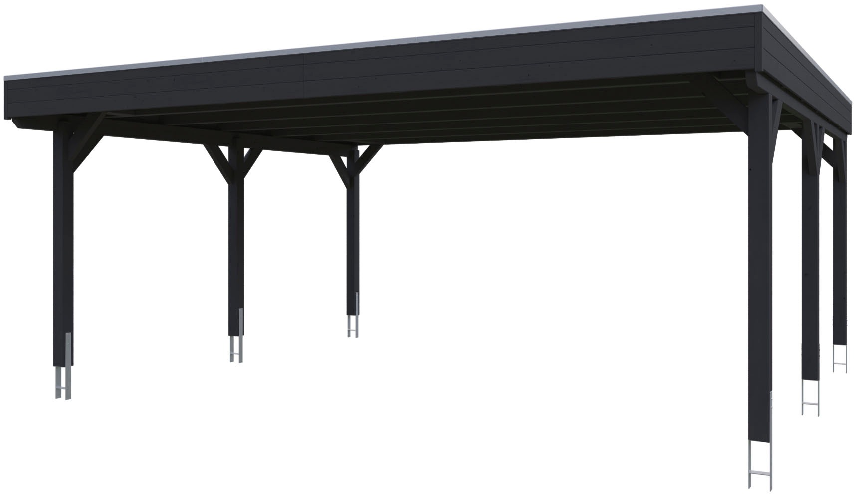 SKANHOLZ Doppelcarport »Grunewald« Leimholz 590 cm Anthrazit Anthrazit