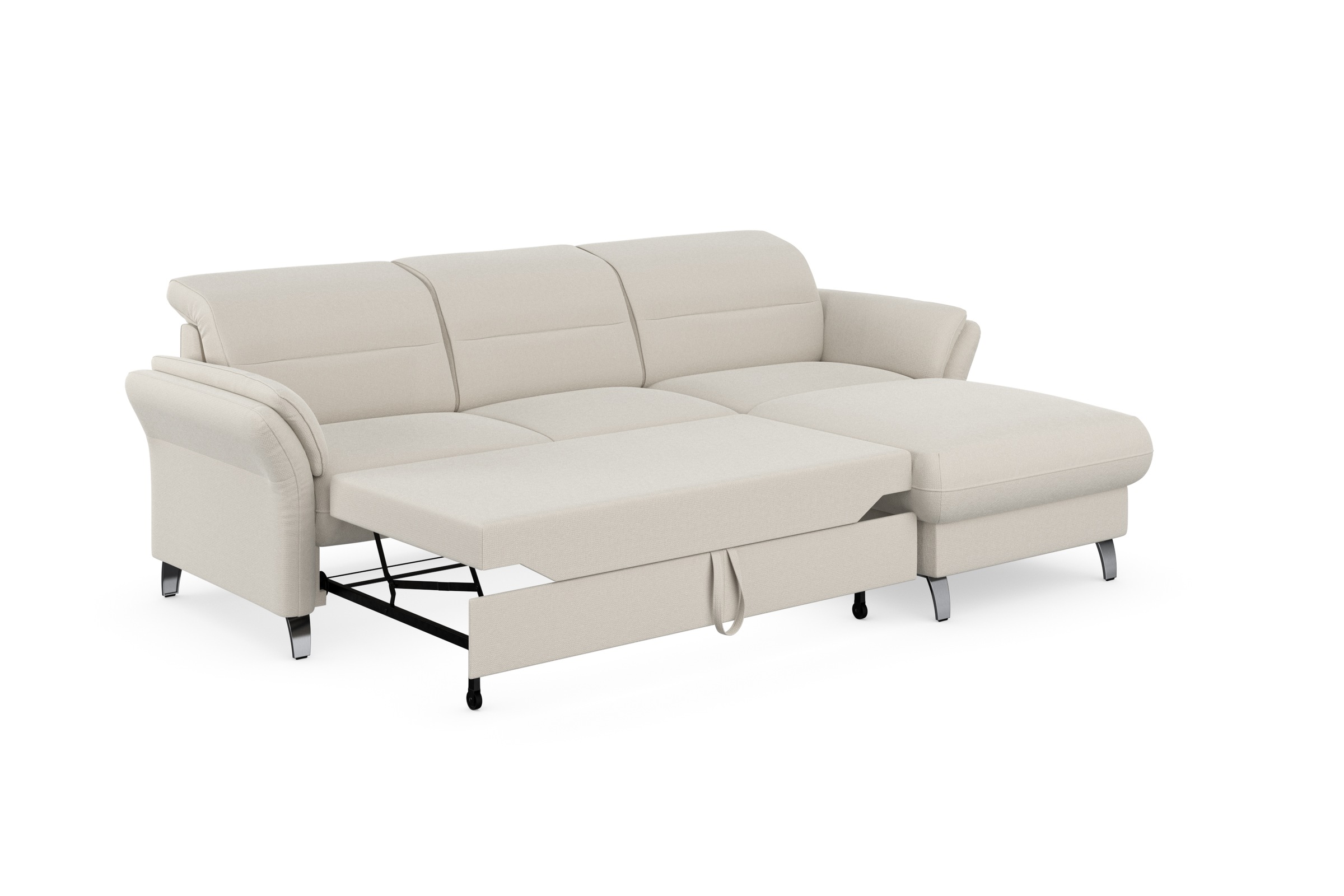sit&more Ecksofa »Grenoble L-Form mit Federkern«, wahlweise mit Bettfunktion, Bettkasten, Arm- und Kopfteilverstellung