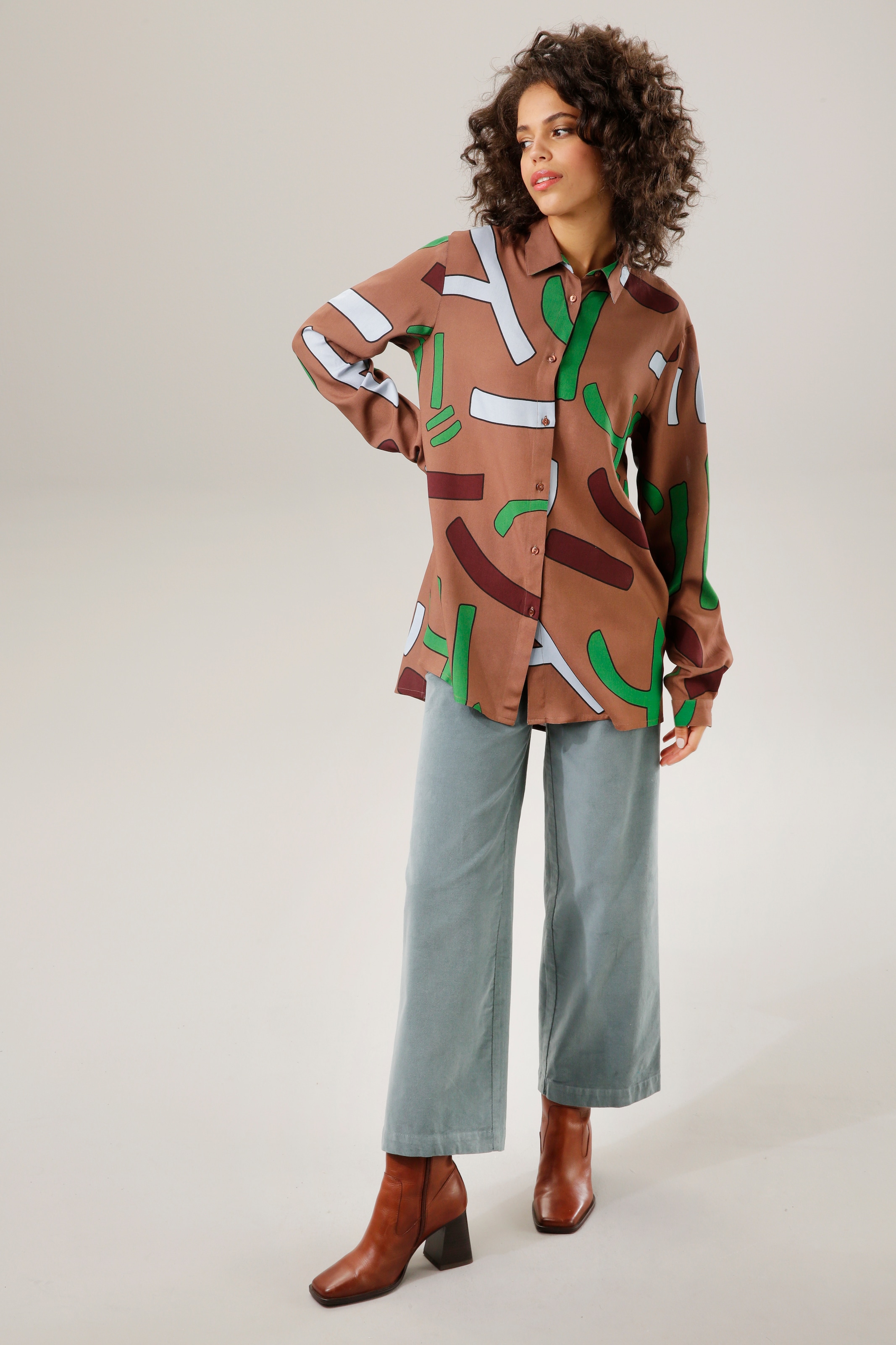 Aniston CASUAL Cordhose  in angesagter Hight-waist-Form