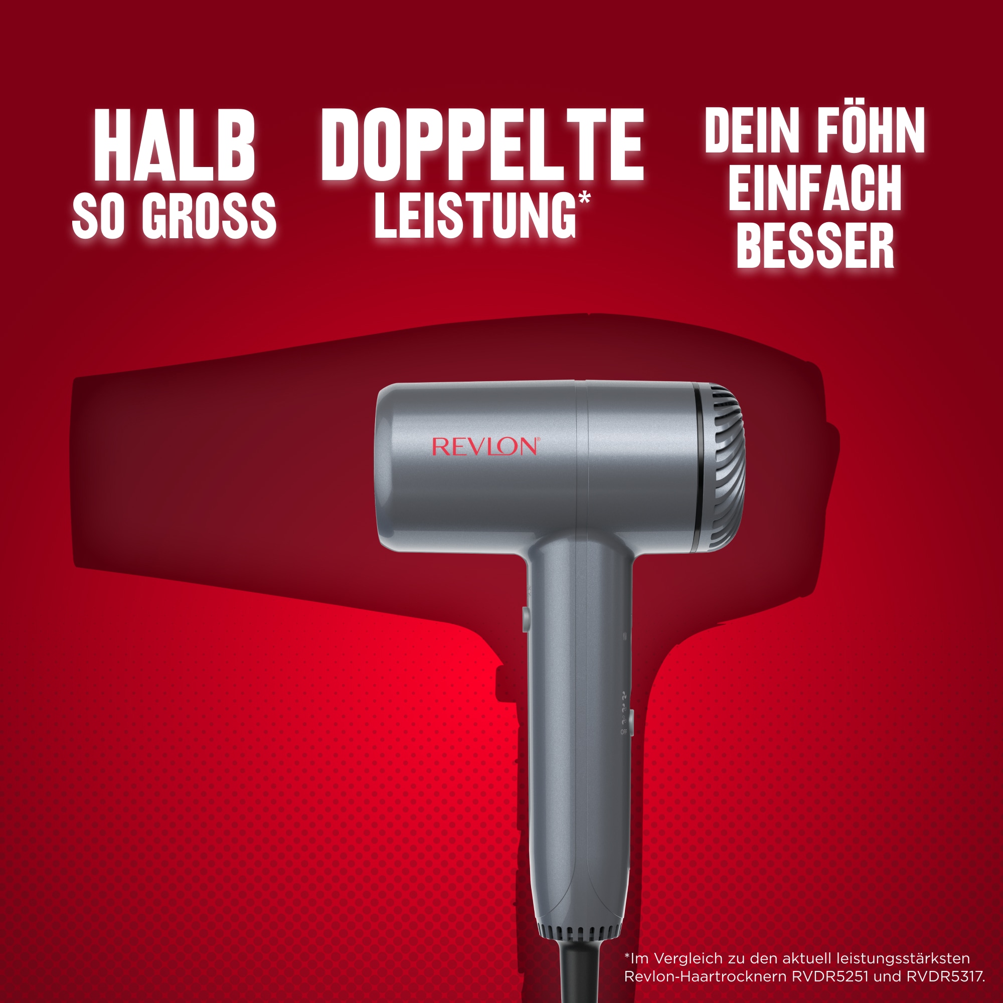 Revlon Haartrockner »One‑Step™ POWERMOVE - Technologie der nächsten Generation, RVDR5378E« 1.600 W 4 Aufsätze ultraleise & leicht bei doppelter Leistung; bürstenloser BLDC-Motor