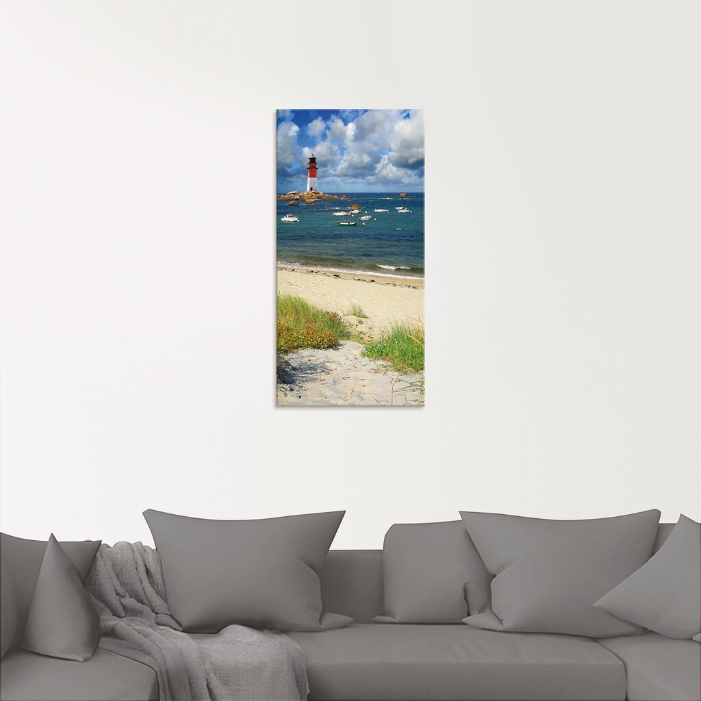 Artland Glasbild »Blick von den Dünen«, Küste, (1 St.)