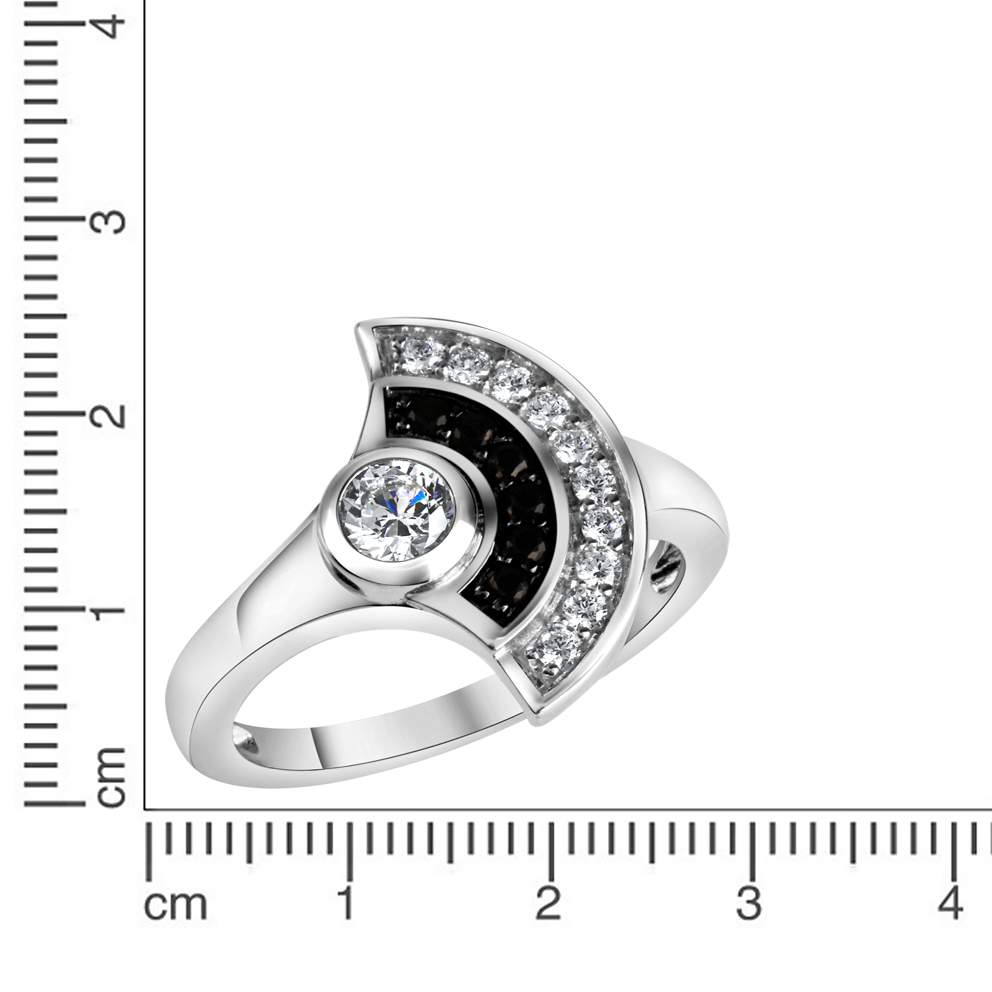Vivance Fingerring »925-Sterling Silber rhodiniert Zirkonia«