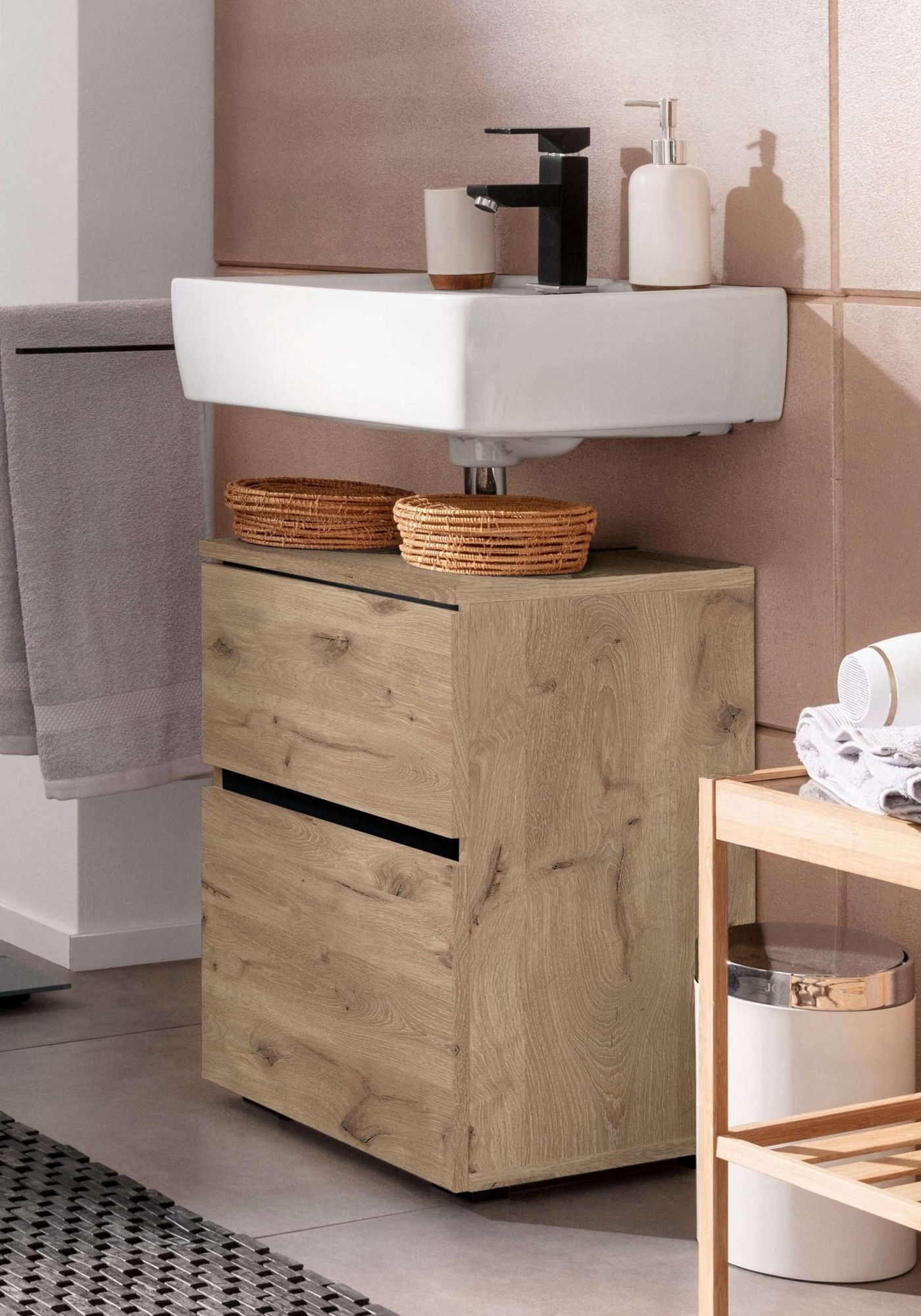 Home affaire Waschbeckenunterschrank "Wisla" Siphonausschnitt, Breite 40 cm günstig online kaufen