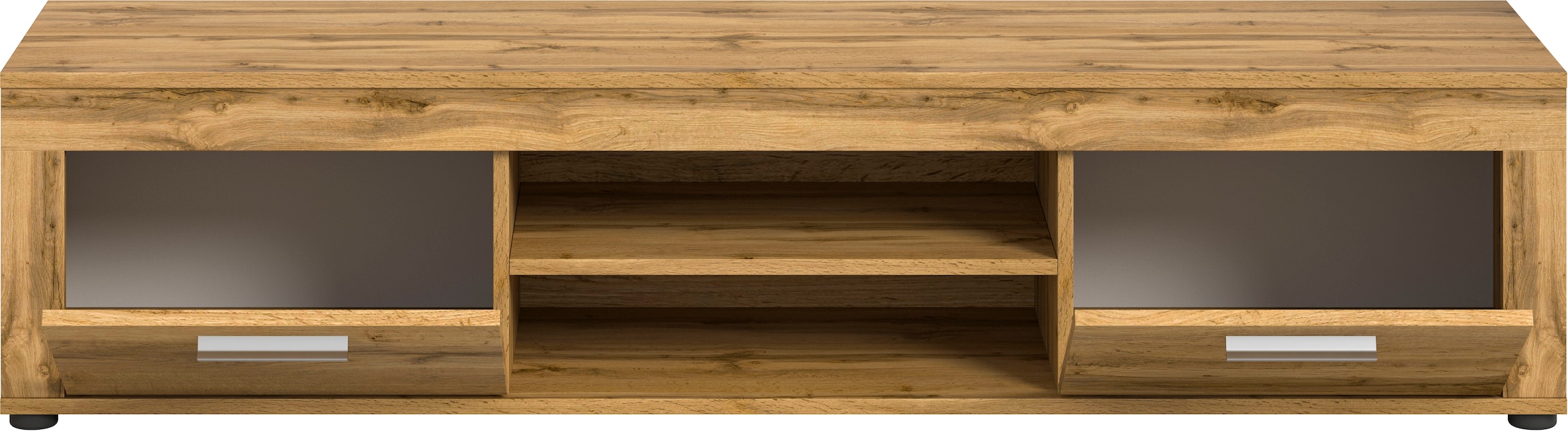 INOSIGN Lowboard »Aosta, Breite 160 cm, in verschiedenen Farbausführungen«, mit 2 Klappen und 2 offenen Fächern, TV-Board, Mediaboard, TV-Möbel