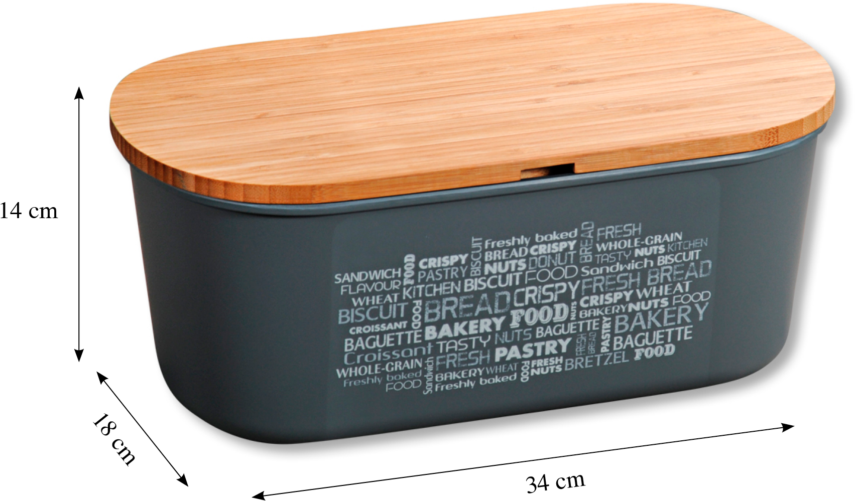 KESPER® Brotkasten »Brotbox«, (1 tlg.), Deckel als Schneidebrett verwendbar