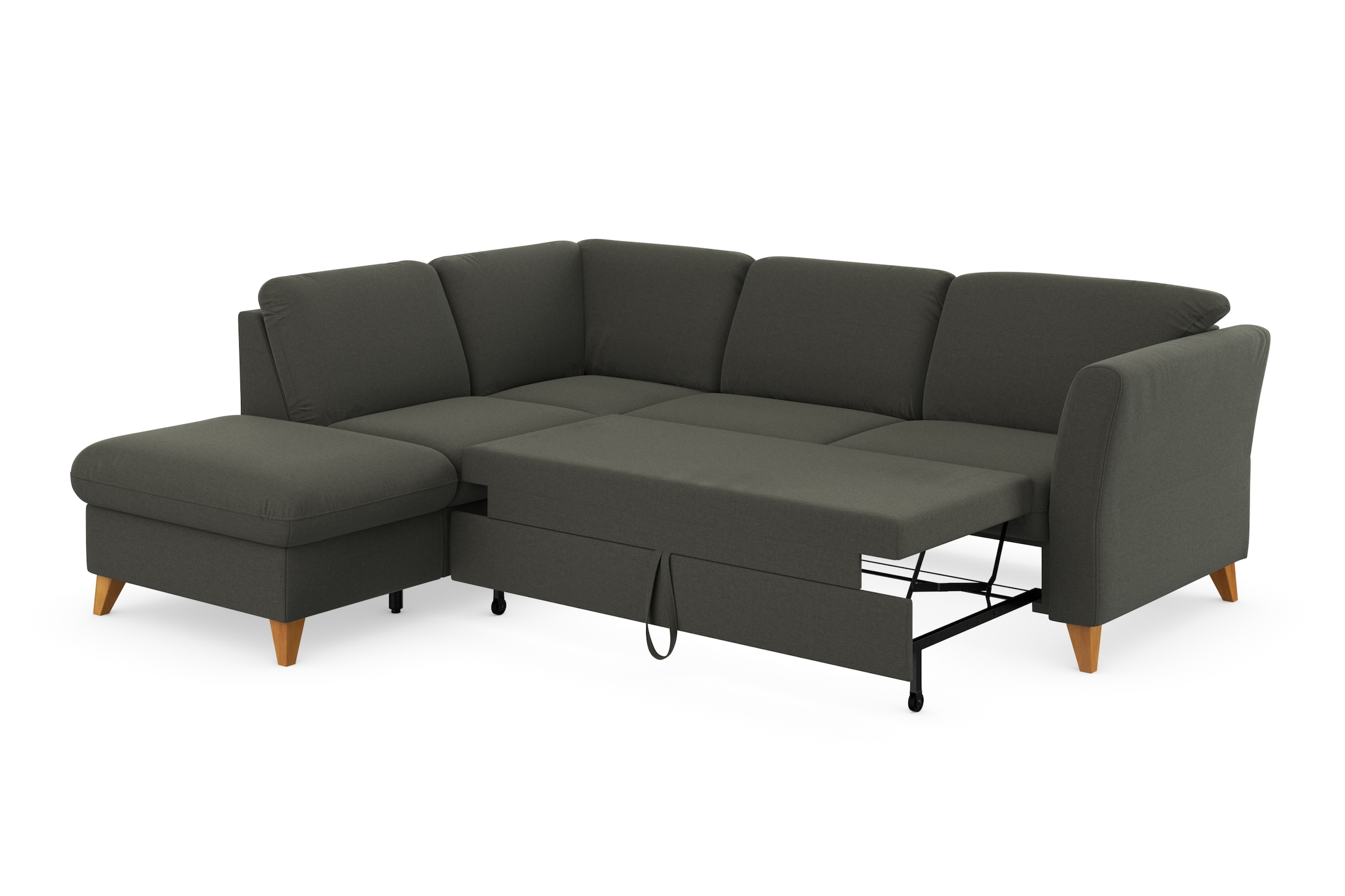Home affaire Ecksofa »Trelleborg L-Form«, Federkern-Polsterung, wahlweise mit Bettfunktion und Stauraum
