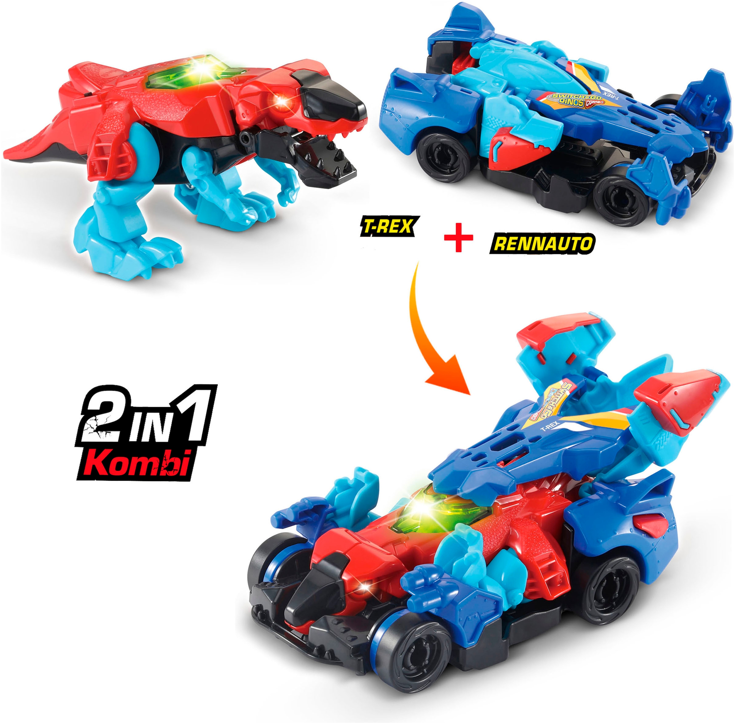Vtech® Actionfigur »Switch&Go Dinos, Combo T-Rex«, mit Licht und Sound