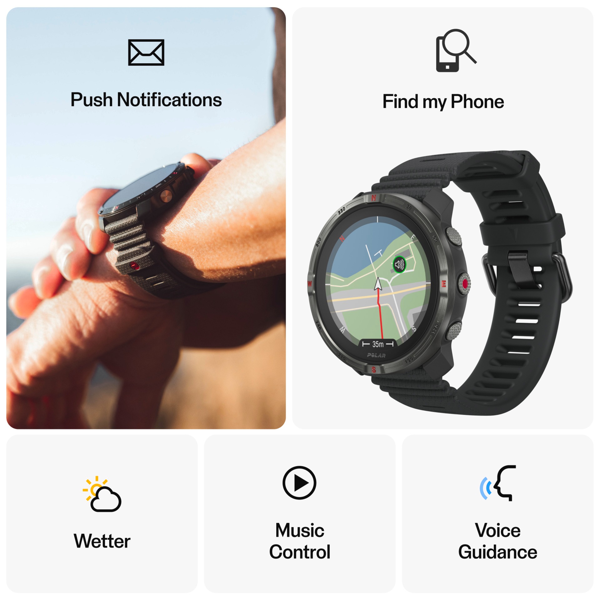 Polar Smartwatch »GRIT X2« (3,25 cm / 1,28 ″)