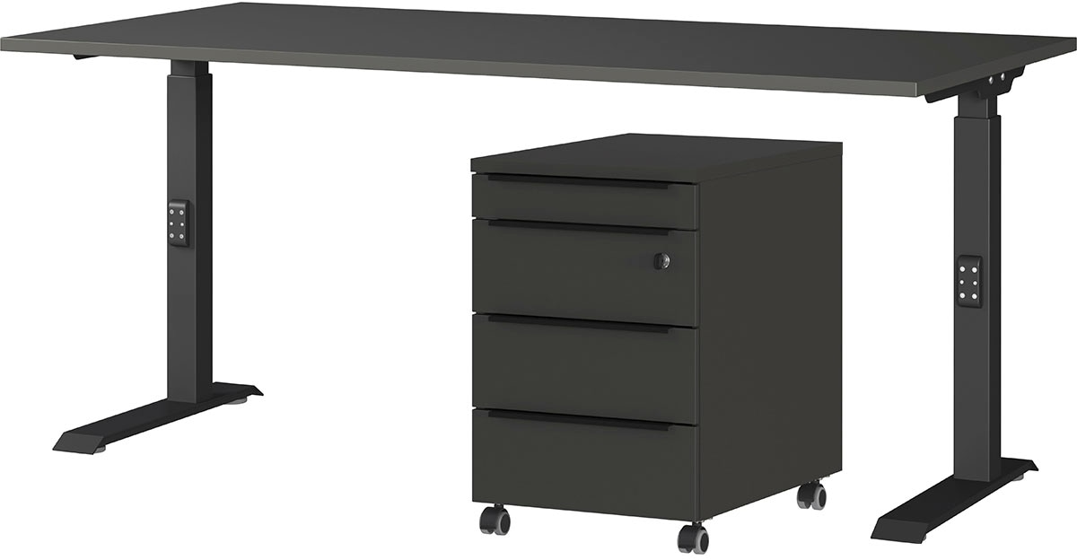 GERMANIA Büromöbel-Set »Mailand« 2 tlg. inkl. Schreibtisch und Rollcontaine günstig online kaufen