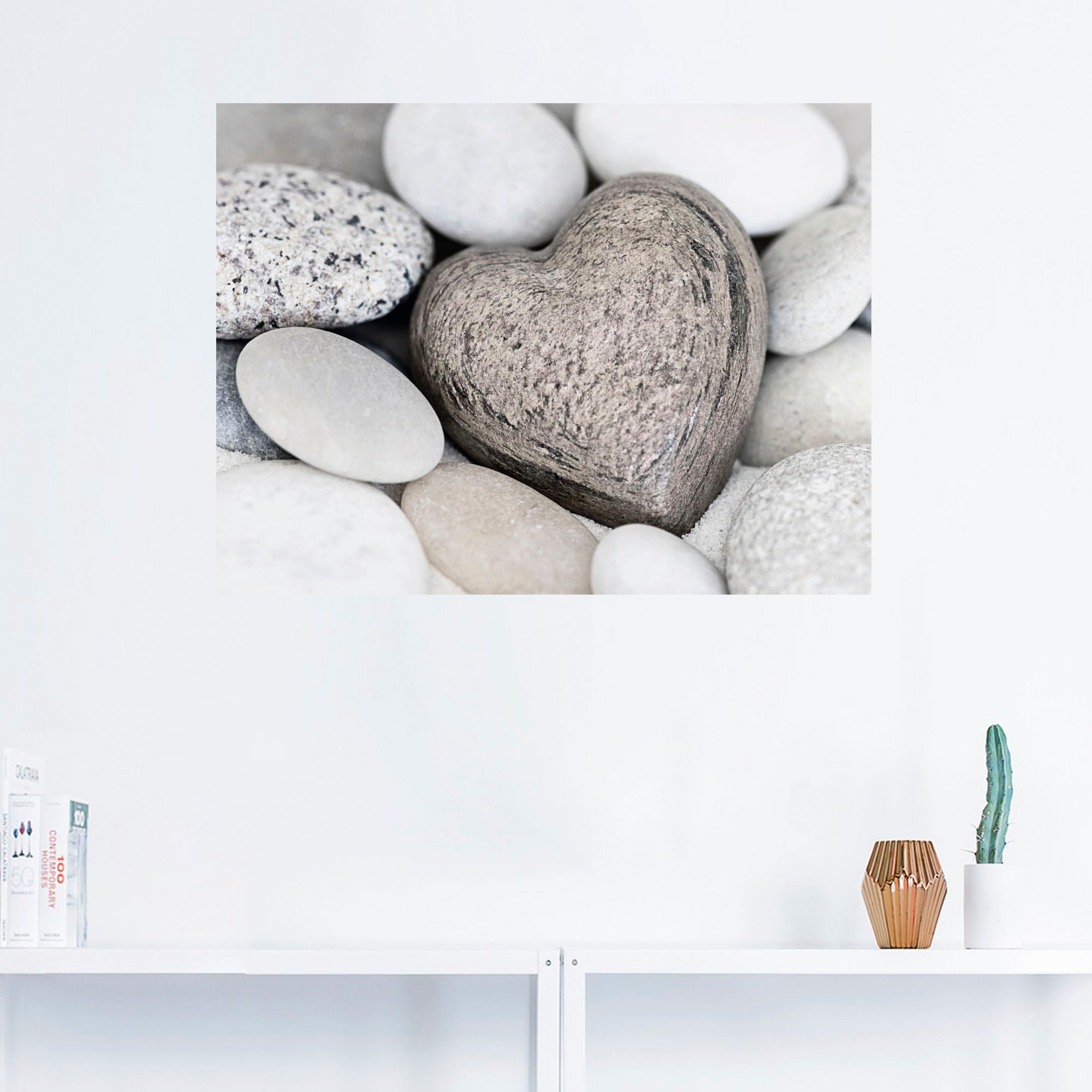 Artland Wandbild »Steinherz«, Zen, (1 St.), als Leinwandbild, Poster, Wanda günstig online kaufen