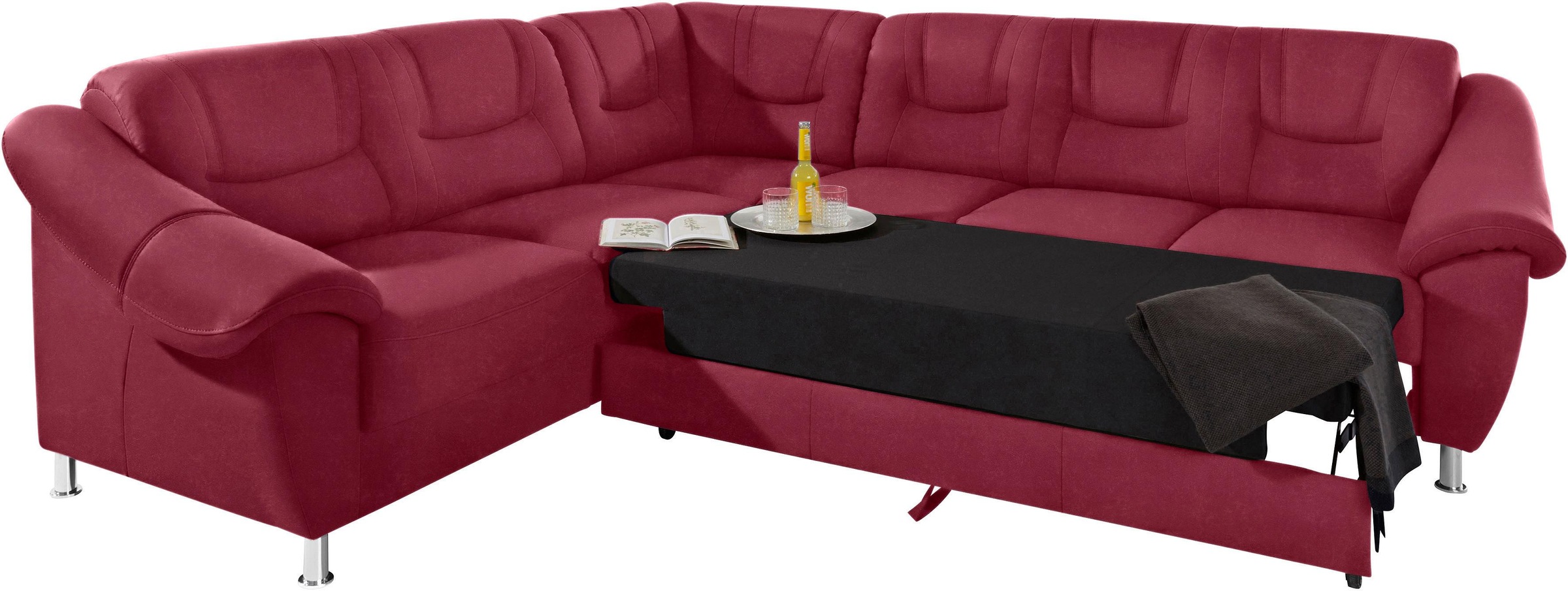 sit&more Ecksofa »Salsa L-Form«, mit Federkern, wahlweise mit Bettfunktion günstig online kaufen