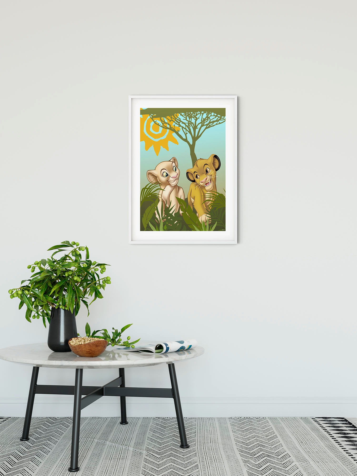 Komar Bild »Lion King Urembo Meadows«, Disney, (1 St.), Wandbild zur Dekoration im Kinderzimmer - ohne Rahmen