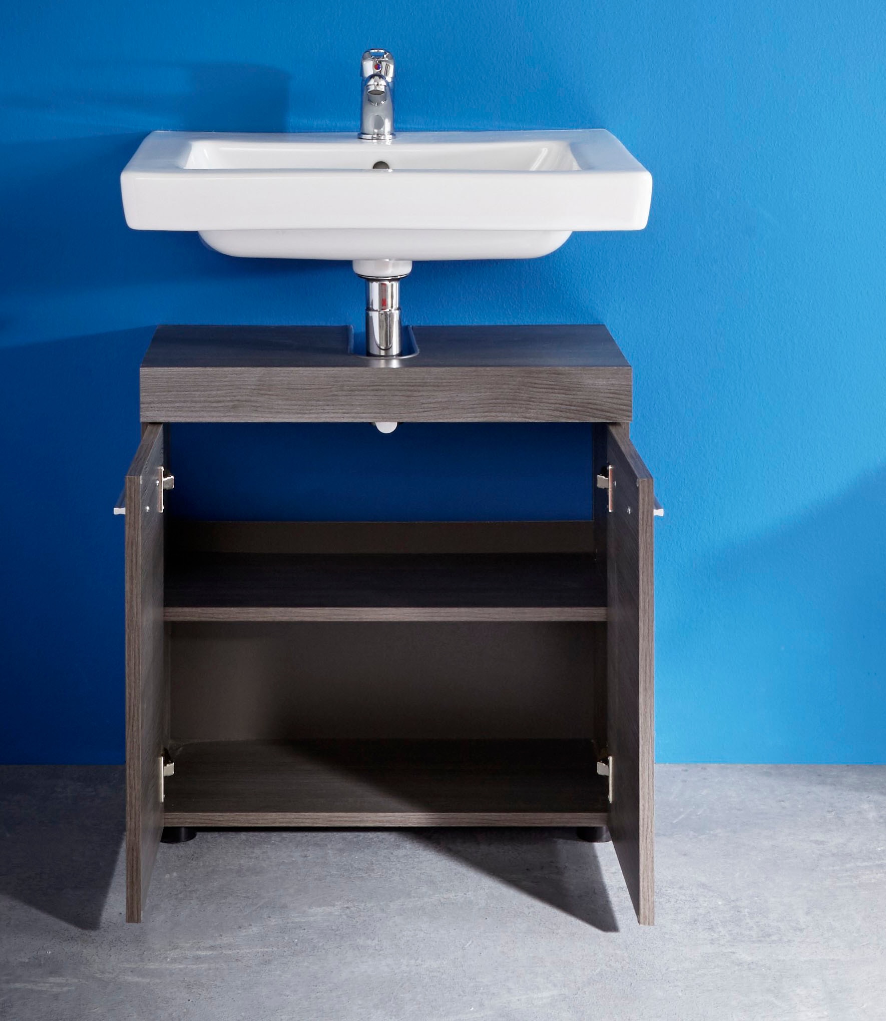 welltime Waschbeckenunterschrank »Royan« Waschbeckenunterschrank mit 2 Türen - (B/T/H) 58/31/57 cm