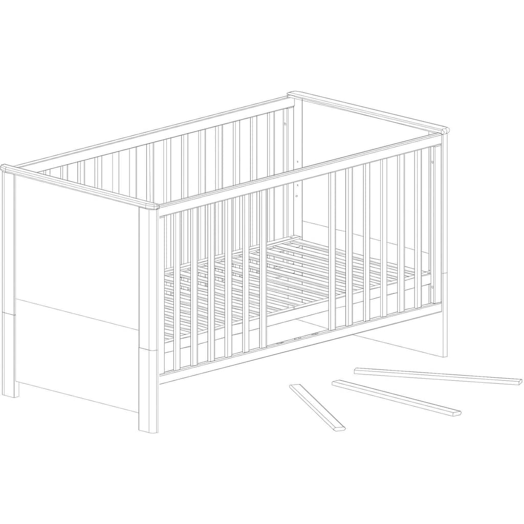 roba® Babyzimmer-Komplettset »Linus«, (Set, 3 St., Kinderbett, Wickelkommode, Kleiderschrank), mit Kinderbett, Schrank und Wickelkommode