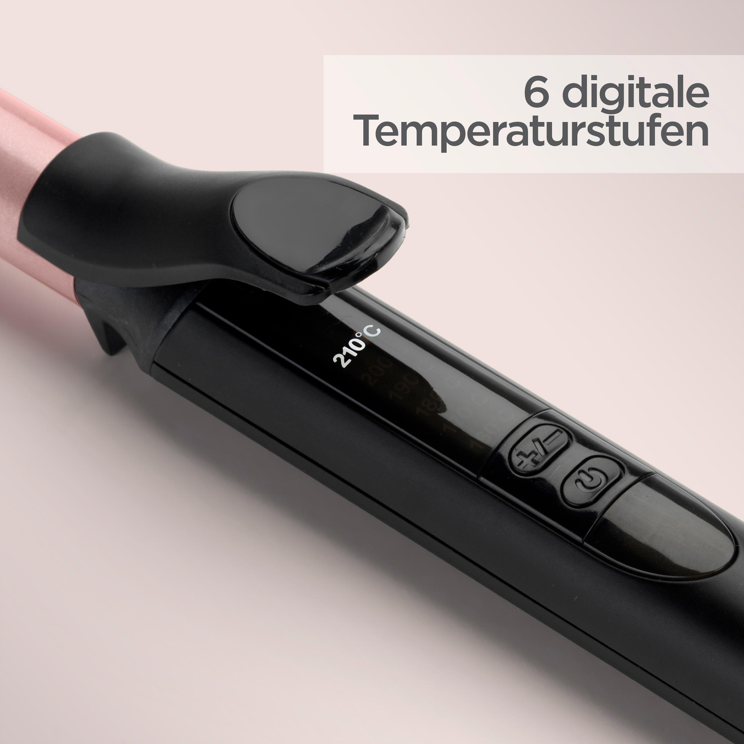 BaByliss Lockenstab »BaByliss 19 mm Lockenstab  für definierte Locken, mit Klammer, C450E« Quarz-Keramik-Beschichtung, 6 Temperaturstufen bis 210 °C