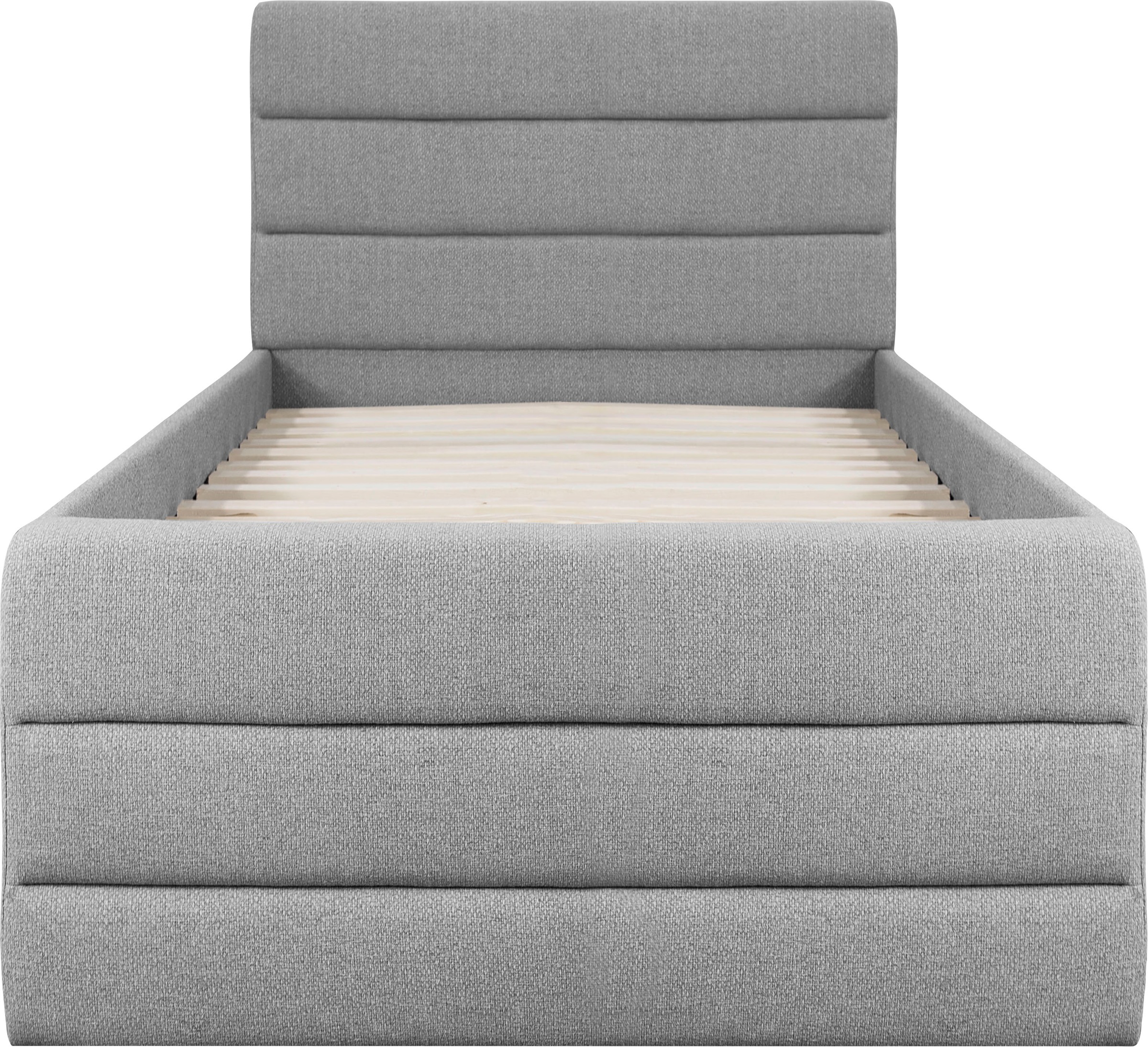 OTTO products Polsterbett »Merrit«, Quernaht im Kopf- und Fußteil, in 5 Breiten, auch in 220 cm Länge