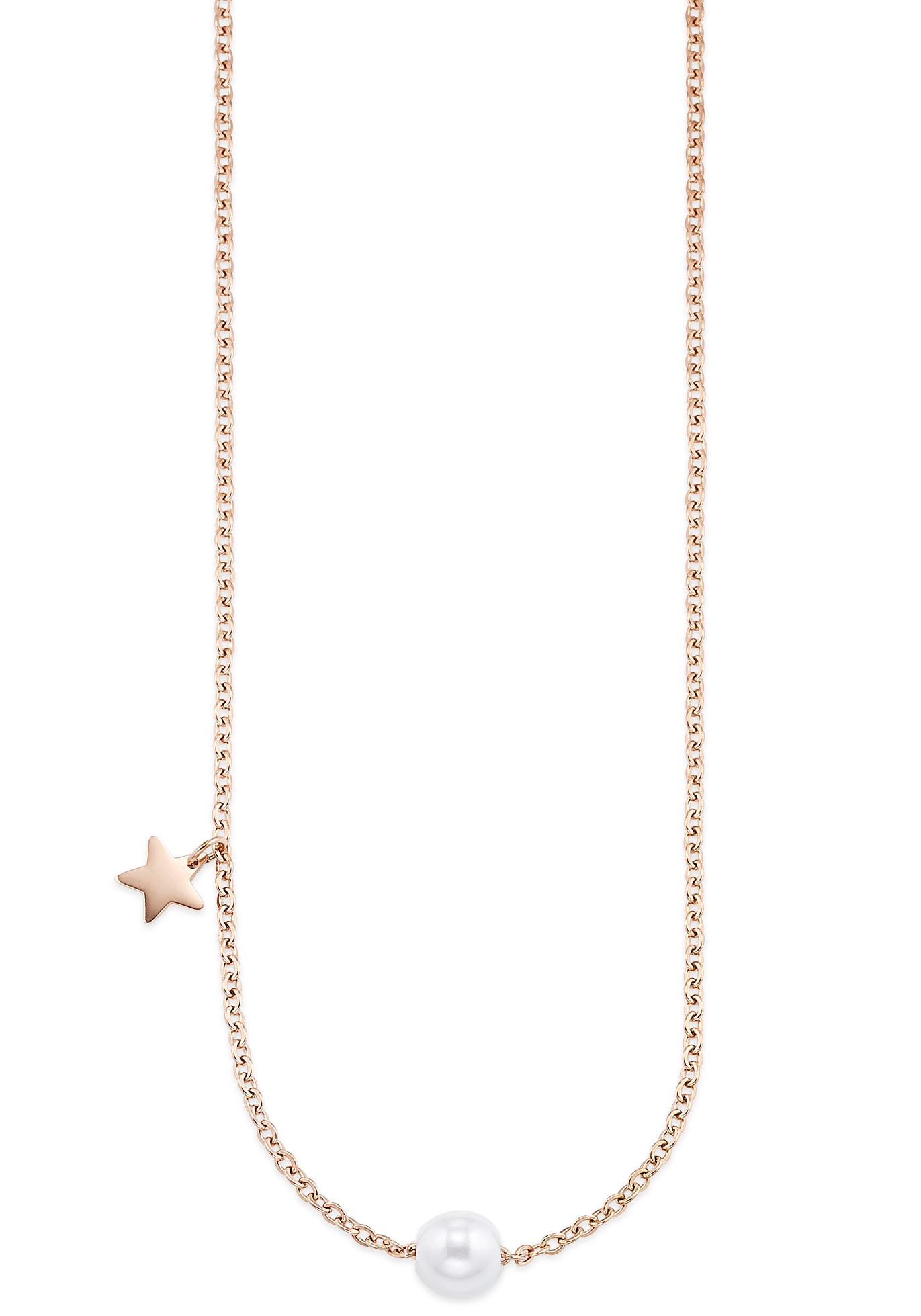 Bruno Banani Y-Kette »Schmuck Geschenk Halskette Y-Kette Perle+Stern«, mit Perle (synth.)