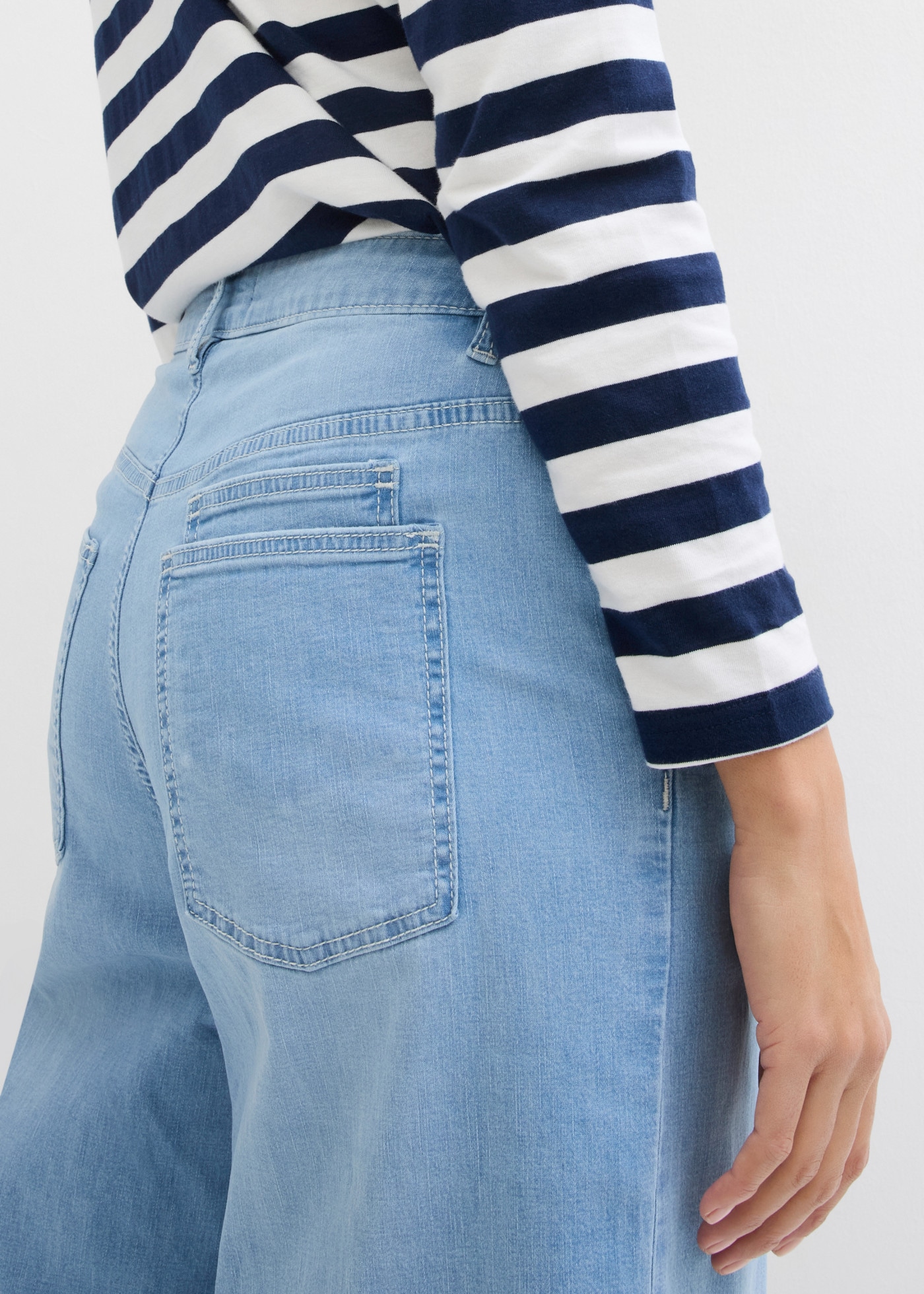 bonprix Stretch-Jeans mit Stretch-Anteil, lockere Passform, verkürzte Balloon Leg