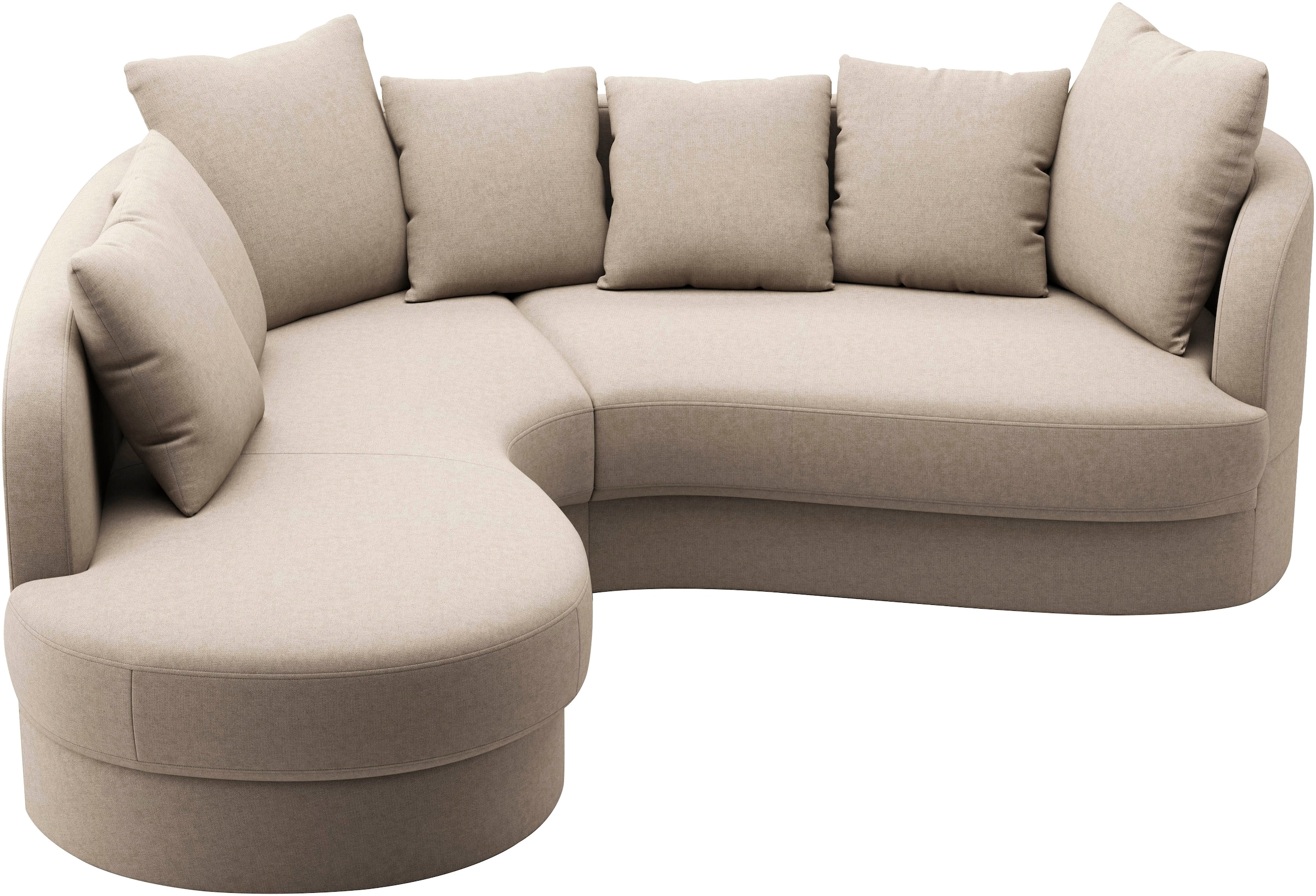sit&more Ecksofa »Samba L-Form«, moderne organische Form, inkl. 7 loser Rückenkissen