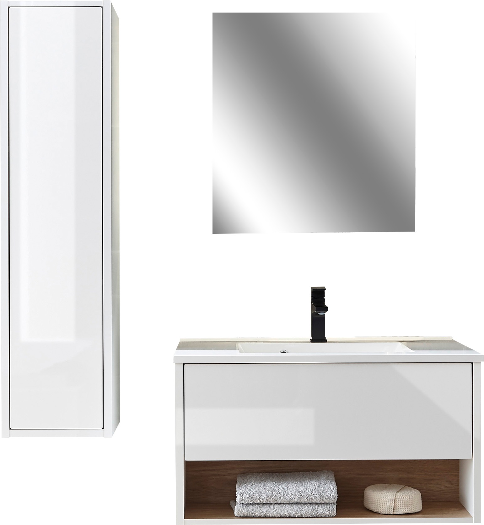 PLACES OF STYLE Badmöbel-Set »Studio Line, Bad im modernen Design, 3-teilig günstig online kaufen