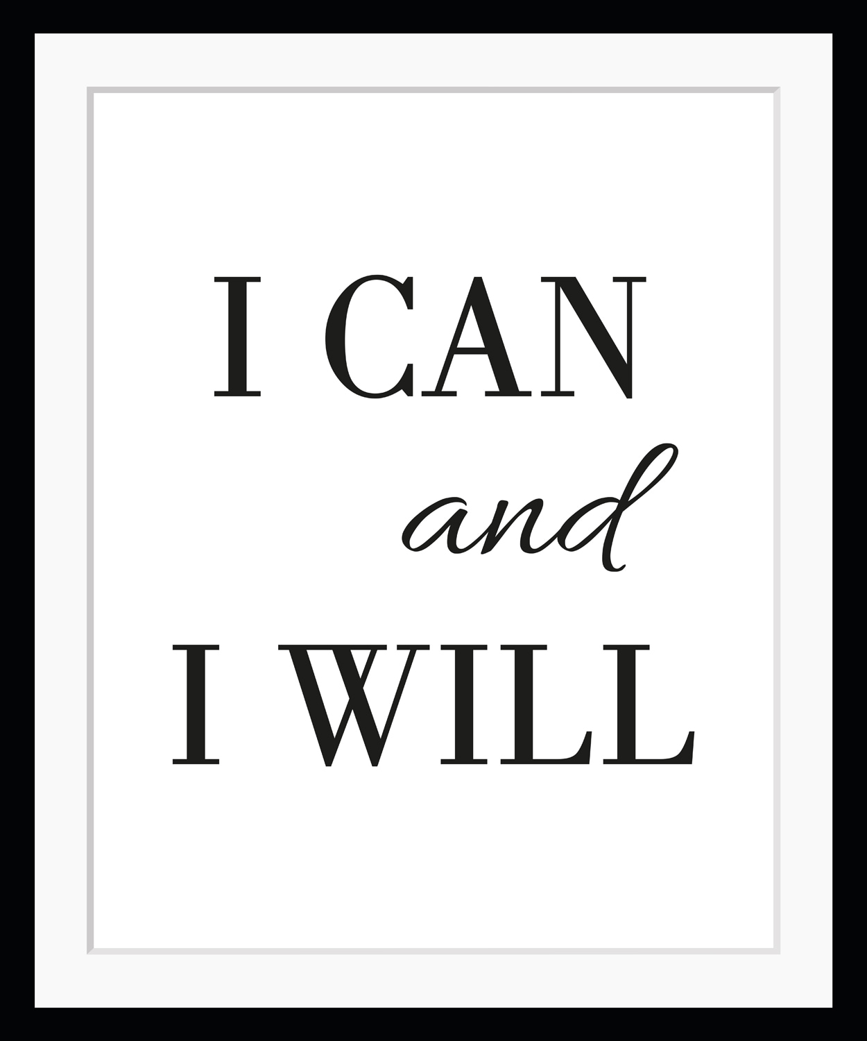 queence Bild »I CAN AND I WILL«, Schriftzug-Schriftzüge-Sprüche & Texte-Mot günstig online kaufen