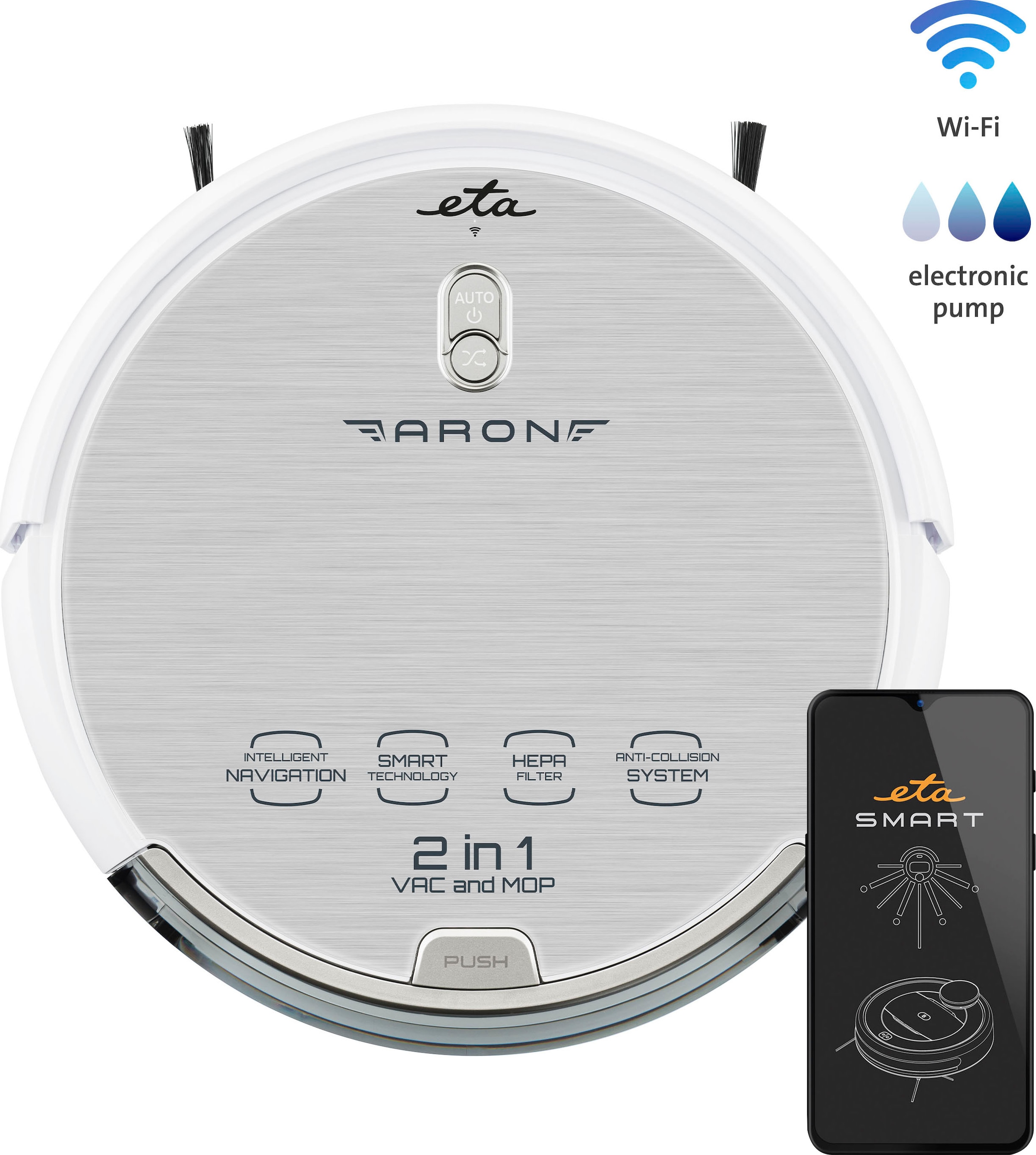 eta Saugroboter »mit Wischfunktion Aron ETA351290000« günstig online kaufen