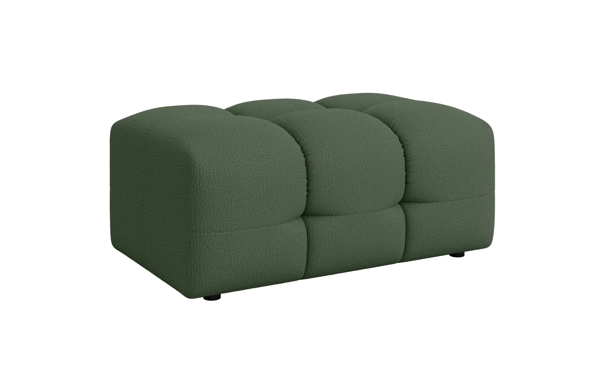 INOSIGN Polsterhocker »Manilla, trendige Steppung, passend zur Serie, B/T/H 100/68/45 cm«, mit Wellenunterfederung, in verschiedenen Materialien und Farben