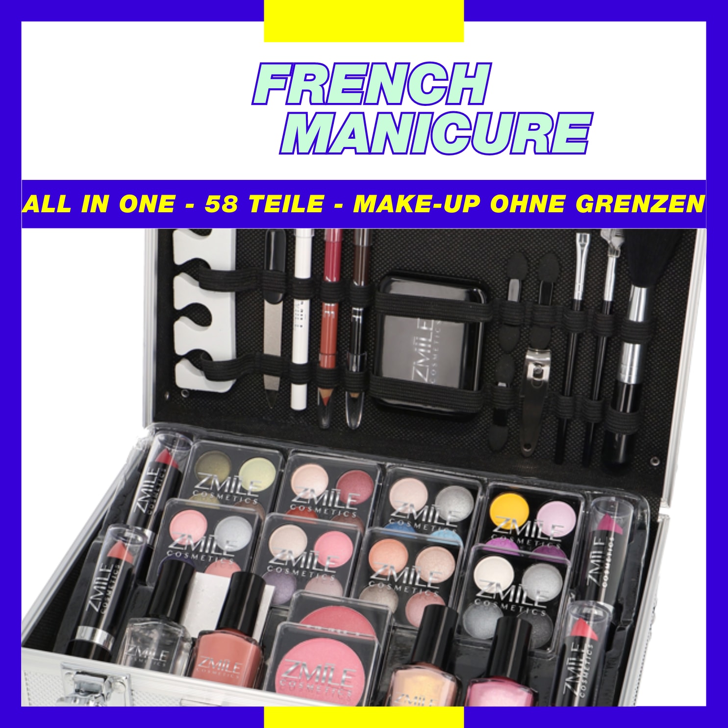 ZMILE COSMETICS Kosmetik-Koffer »French Manicure«, (Packung, 58 tlg.), mit veganer Formulierung