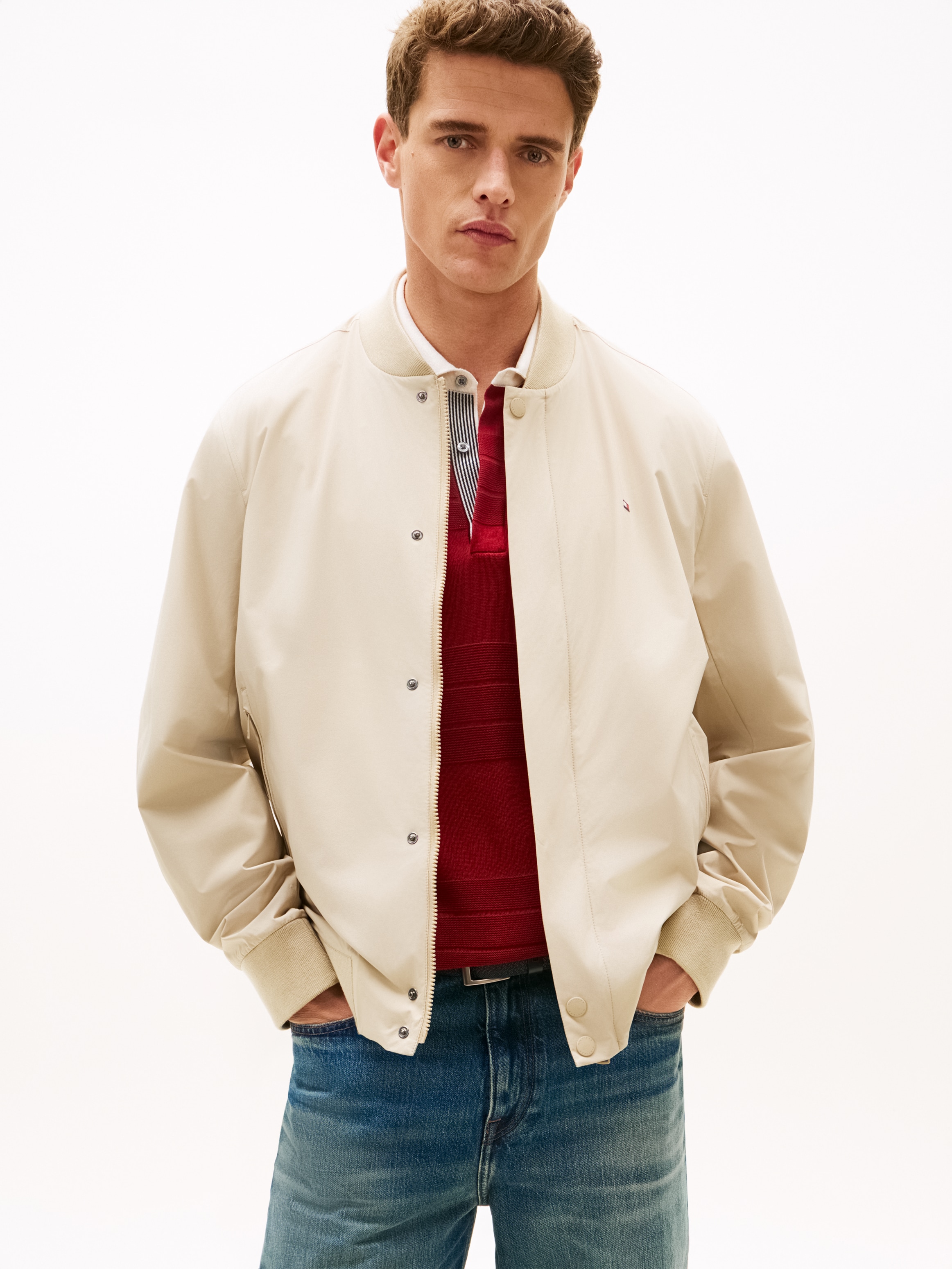 Tommy Hilfiger Bomberjacke »TECH LIGHTWEIGHT« mit Kapuze Regular fit mit Stehkragen