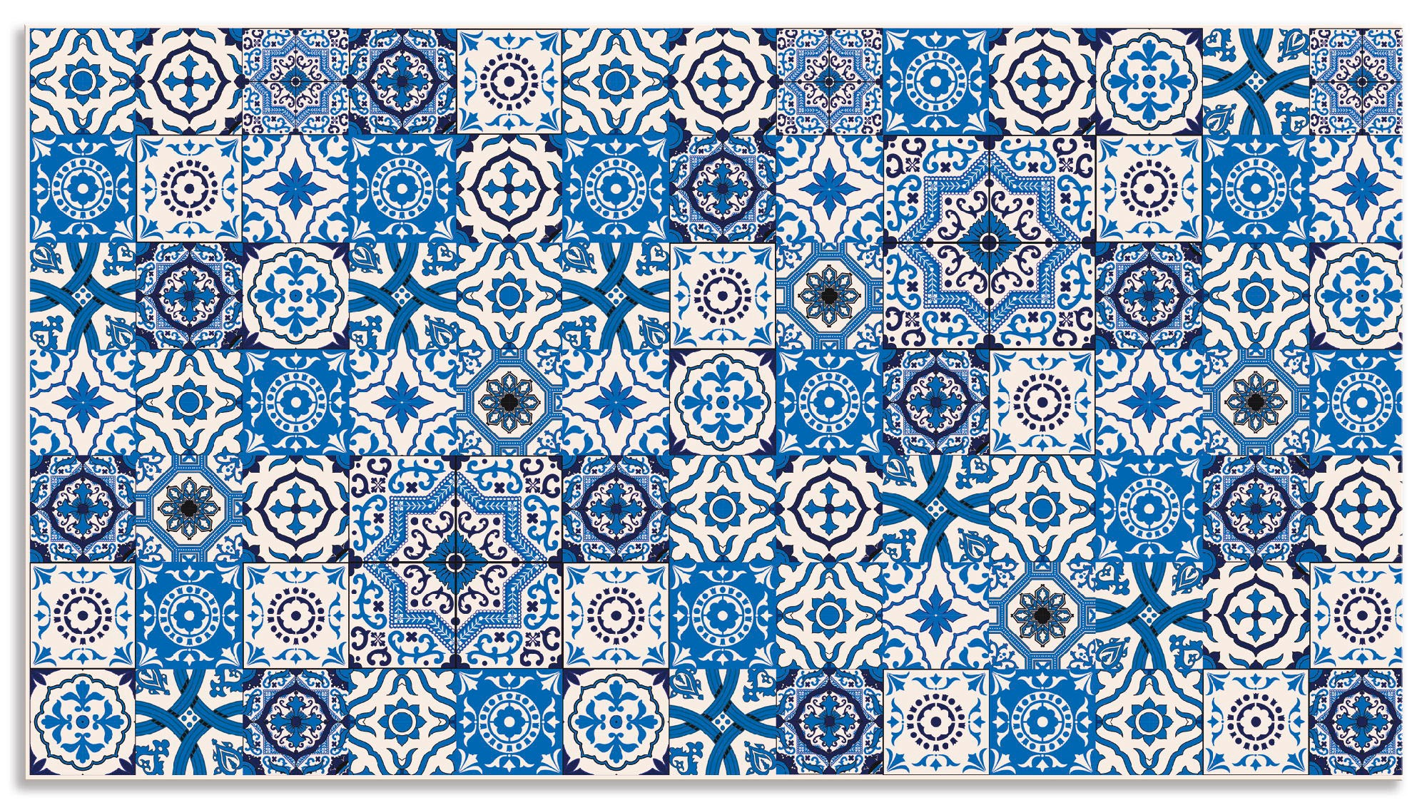 Artland Küchenrückwand »Orientalische Fliesen«, (1 tlg.), Alu Spritzschutz mit Klebeband, einfache Montage