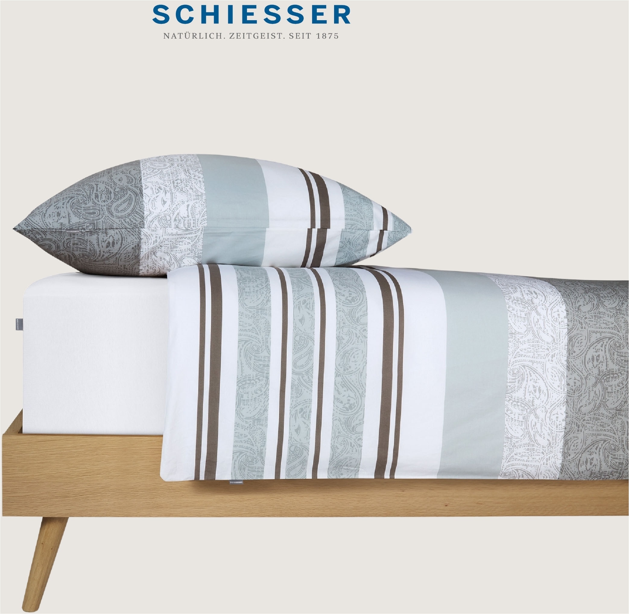 Schiesser Spannbettlaken »Flexi aus 95% Baumwolle und 5% Elastahan in Premium-Qualität«, für hohe Matratzen und Boxspringbetten geeignet, Made in Green